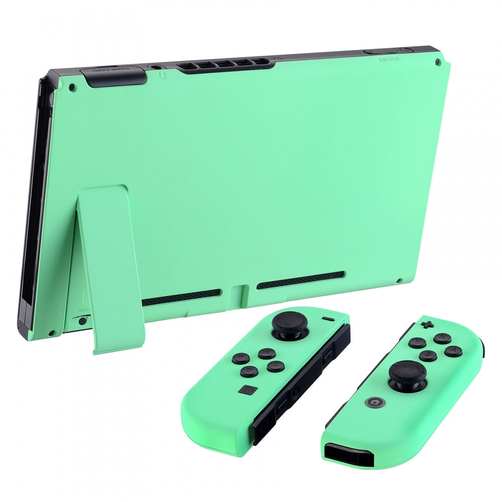 eXtremeRate Mint Green Nintendo Switch Joycon Controller Shell Replacement - Full Set Buttons & Back Plate DIY Kit for NS Switch (Model QP308) - Perfect for Gaming, Customization & Repair