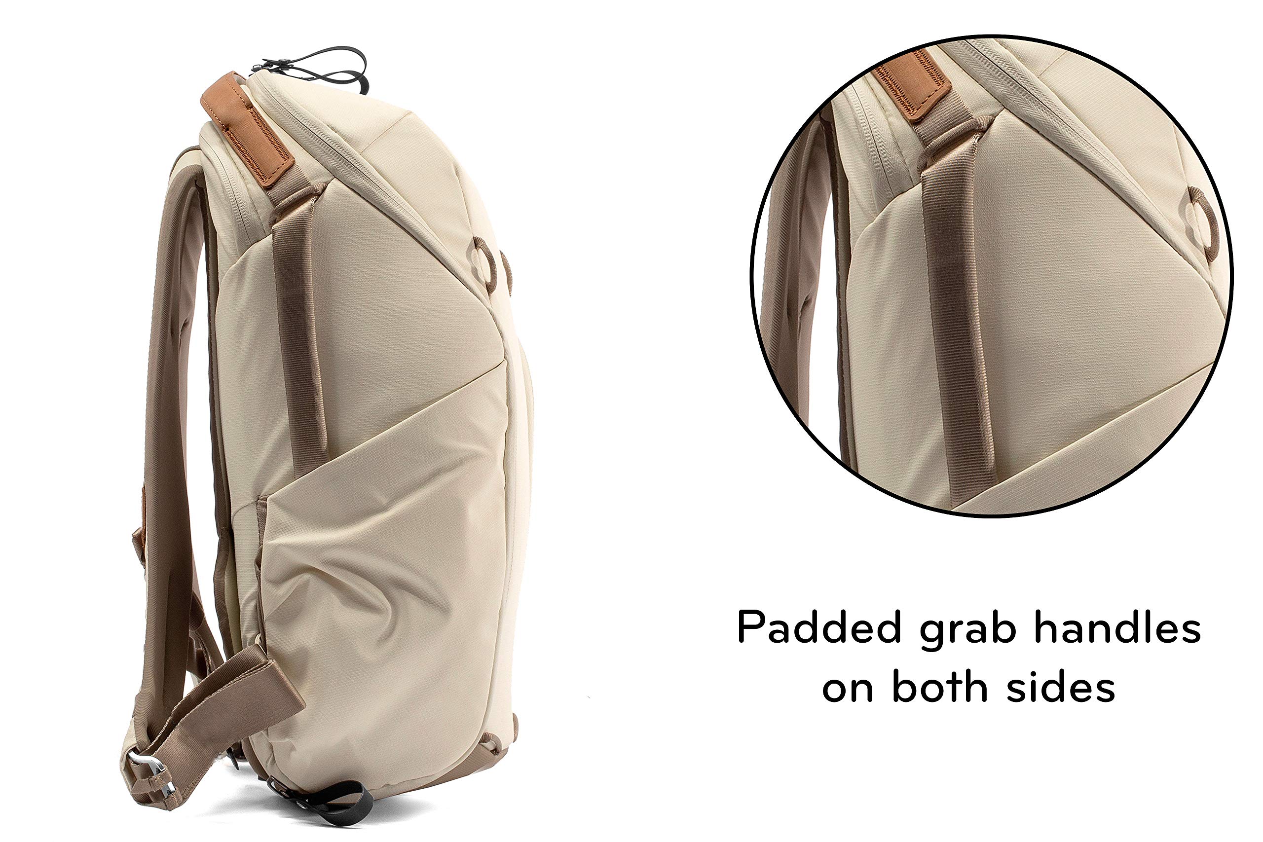 Peak Design Everyday Backpack Zip 15L Bone - Lightweight Carry-On Laptop Backpack with Padded Sleeve for MacBook, Travel & Work (BEDBZ-15-BO-2) - Perfect for Commuting, Business Trips & Urban Exploration