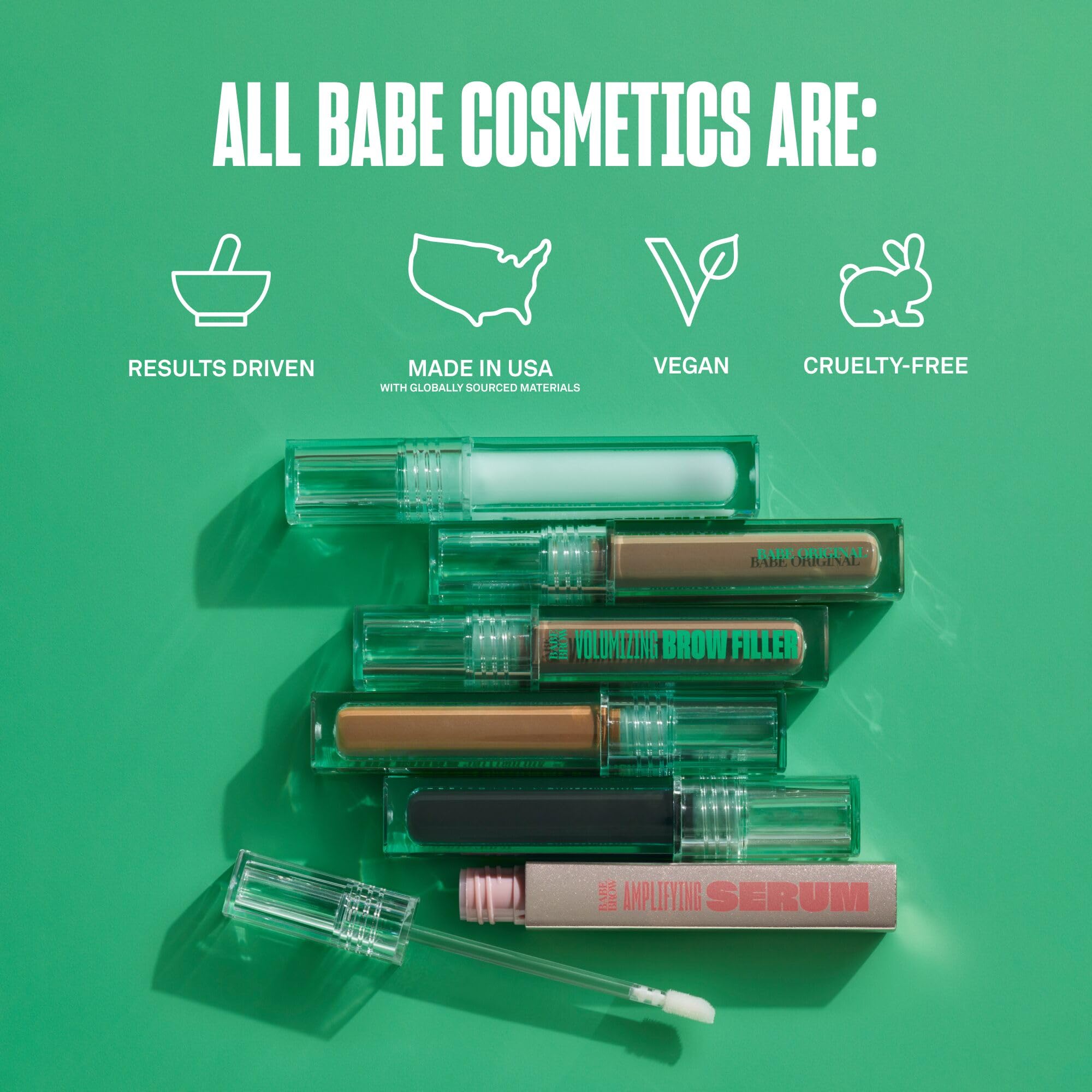 Babe Original Eyebrow Growth Serum for Thicker Brows - Castor Oil & Biotin Enriched Formula with Repairing Amino Acids | Natural Brow Enhancer for Fuller Eyebrows | Perfect for Daily Eyebrow Care & Styling