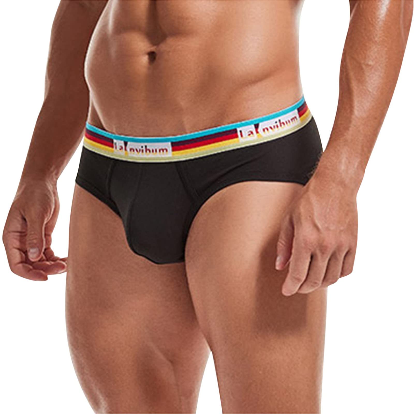 **Men's Sexy Solid Color Briefs - Comfortable Cotton Underwear for Everyday Wear & Intimate Moments**