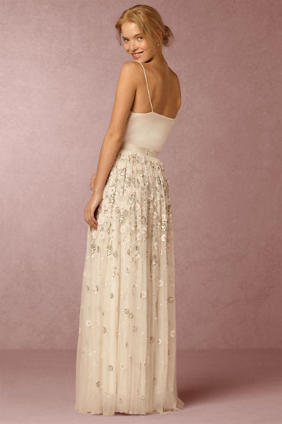 Needle & Thread Maisey Skirt - Floral Embroidered Midi Skirt for Women | Perfect for Weddings, Parties & Special Occasions