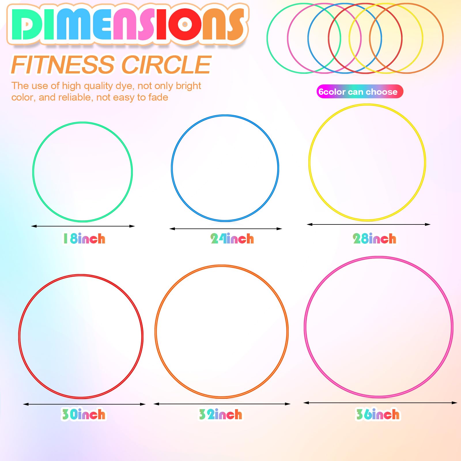 Kathfly Plastic Hula Hoops for Kids & Adults - Bulk Exercise Hoops for PE, Sports, Playground, Fitness, Gymnastics & Party Games - Fun Outdoor/Indoor Activity for Schools, Parks & Home Workouts