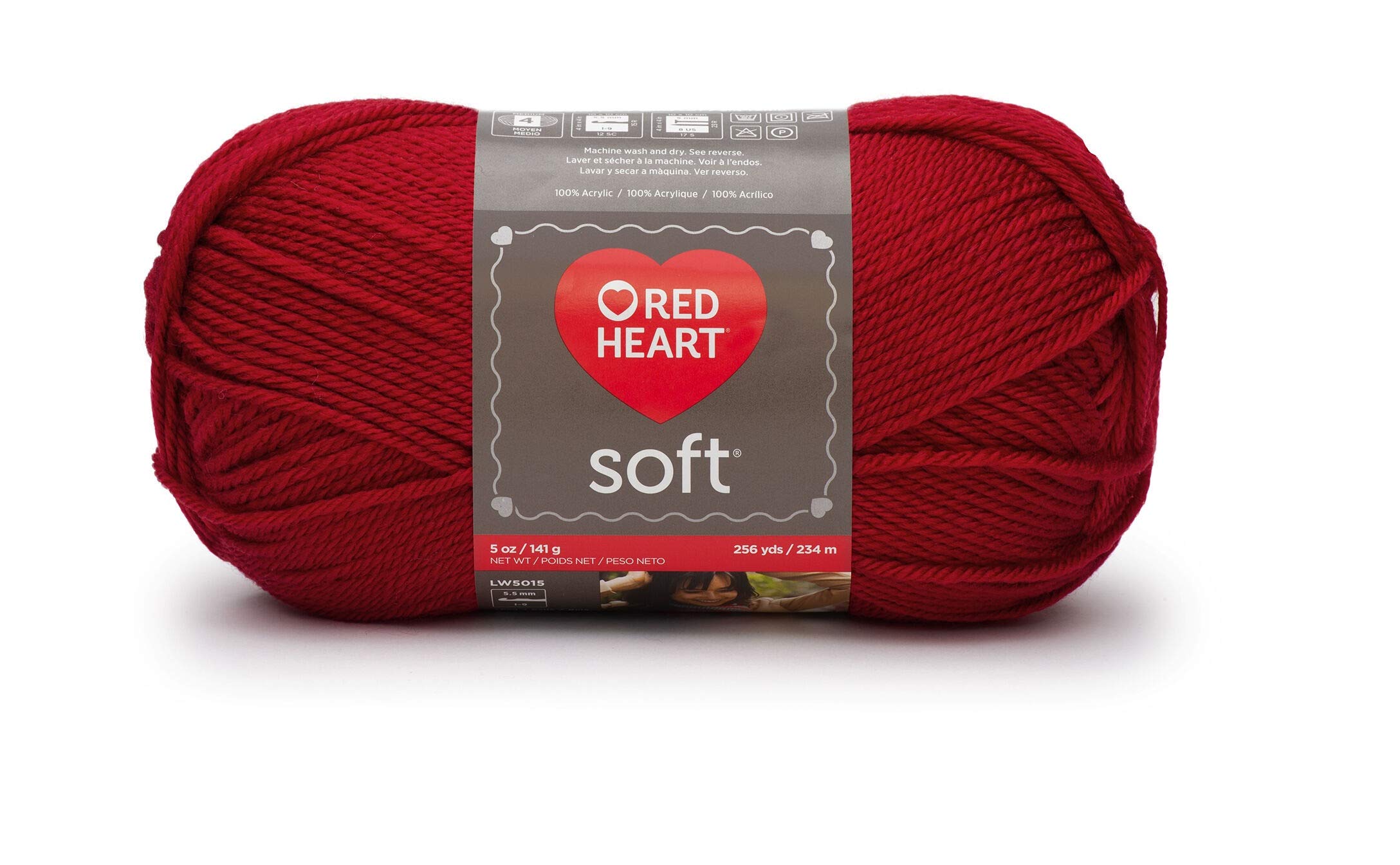 Red Heart Soft Yarn 3-Pack - Really Red E728-9925 | Premium Acrylic Yarn for Knitting & Crocheting | Perfect for Scarves, Blankets & DIY Crafts