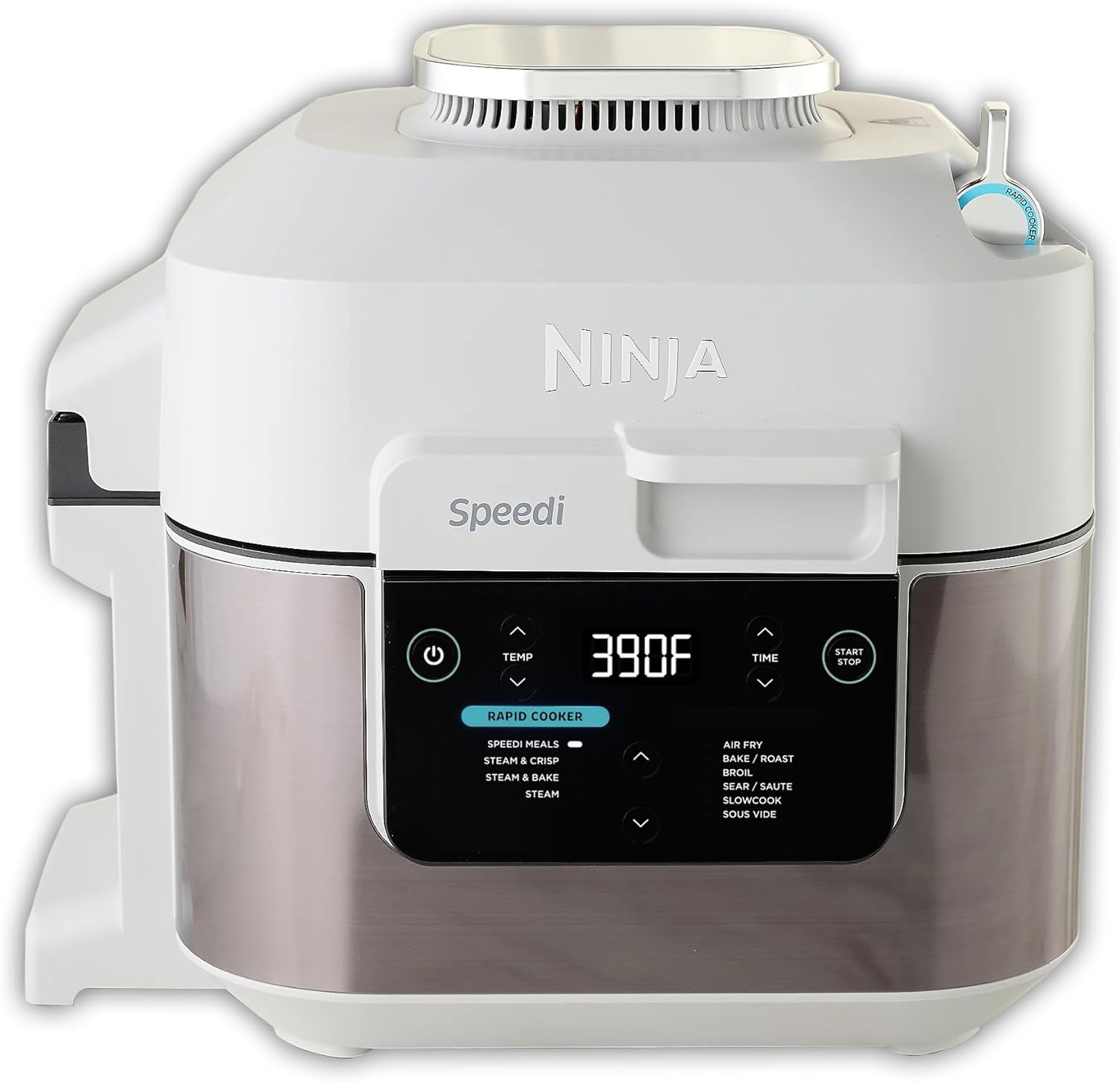 Ninja Speedi Rapid Cooker & Air Fryer 6QT - 12-in-1 Multi-Function Appliance for Steaming, Baking, Roasting, Searing, Sautéing, Slow Cooking & Sous Vide - Fast 15-Minute Meals in One Pot - Perfect for Busy Families & Meal Prep - Off White