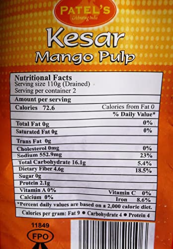 Premium Indian Kesar Mango Pulp - 850g (30oz) Pack of 2 - Authentic Alphonso Flavor for Smoothies, Desserts & Lassi - Gluten-Free Vegan Mango Puree for Baking, Cocktails & Indian Cuisine