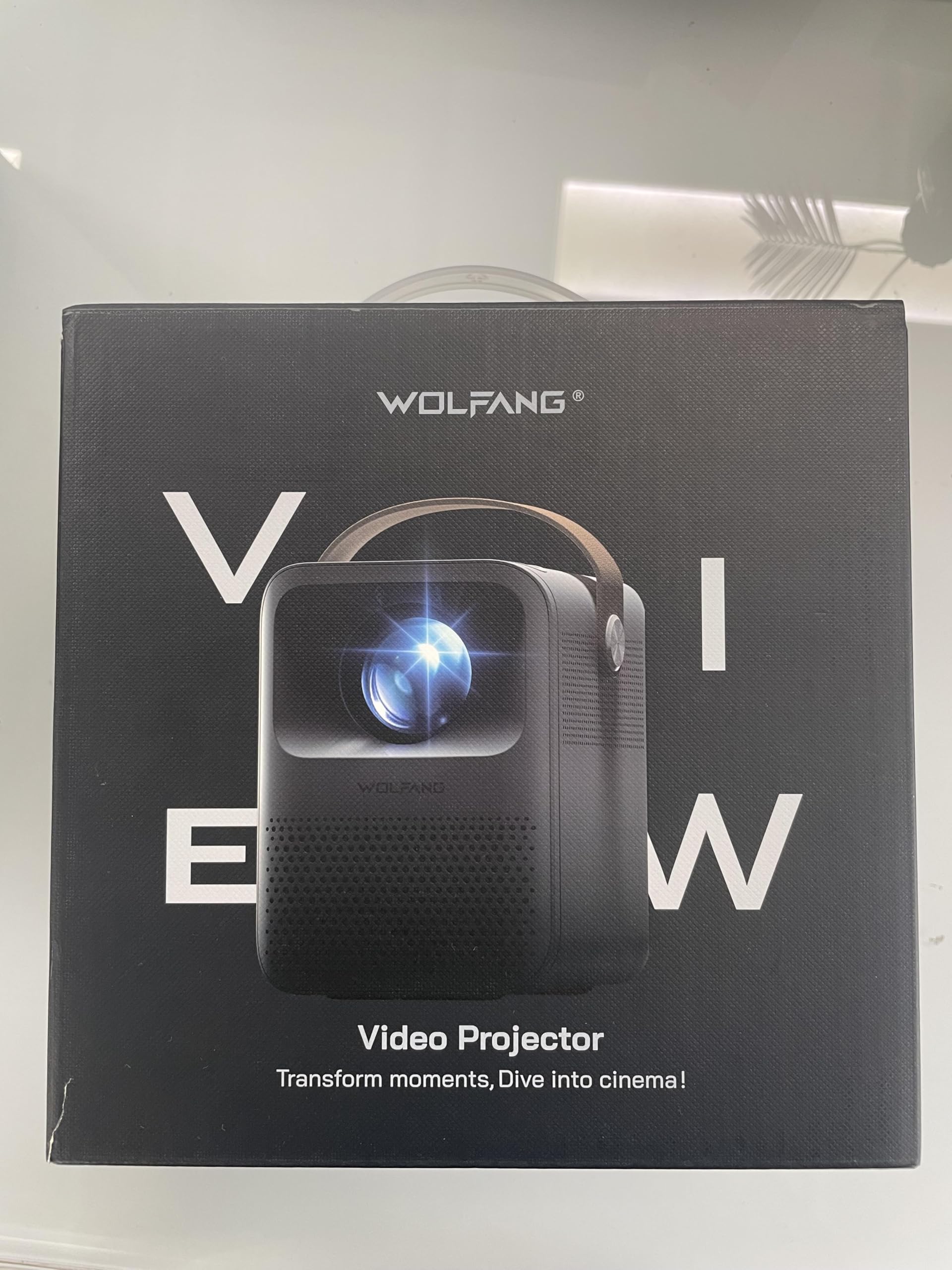WOLFANG 4K Mini Projector - 15000L Portable Movie Projector with 5G WiFi & Bluetooth, 200