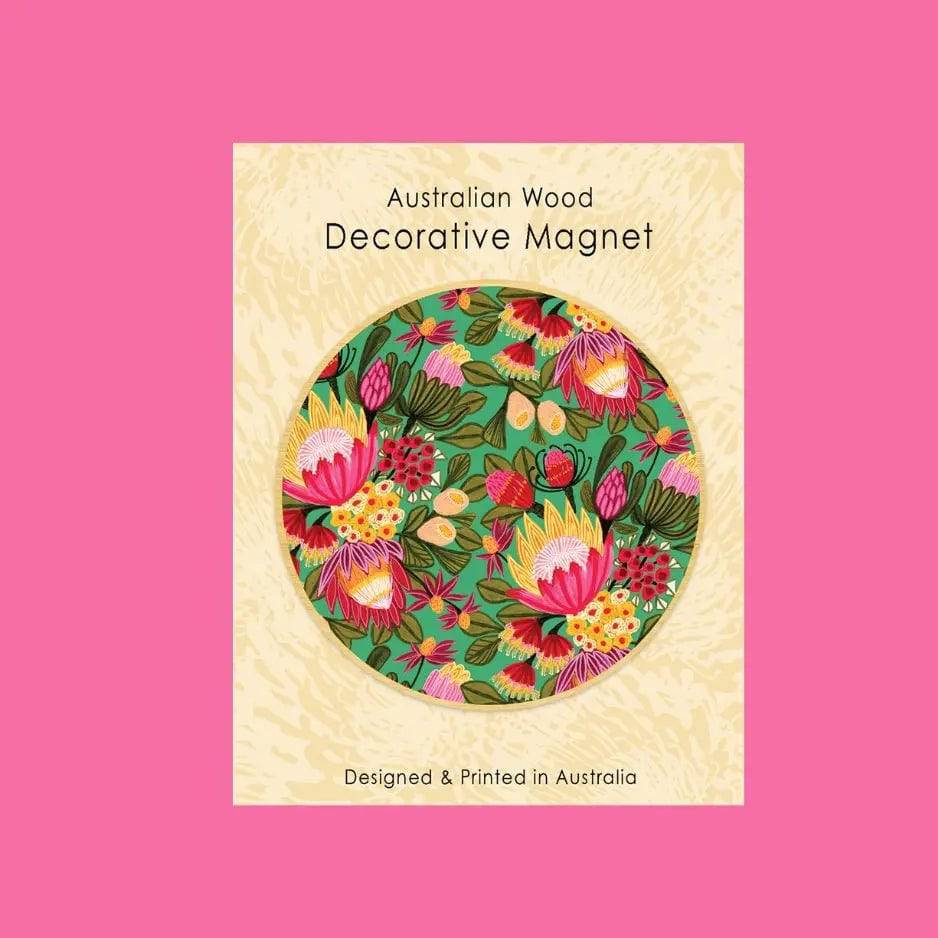 Festive Proteas Magnetic Gift Set with Greeting Card - Perfect for Holidays, Birthdays, and Home Decor