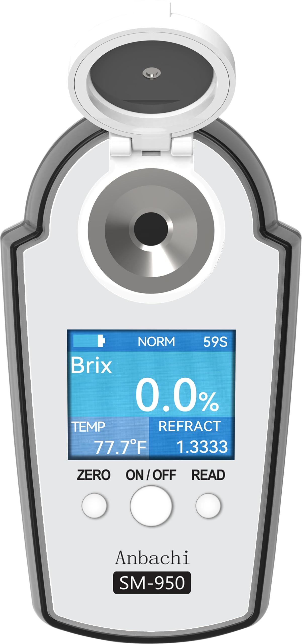Digital Refractometer 0-95% Brix Tester - High Accuracy Sugar Content Meter for Beverages, Kombucha, Fruit Juice, Honey & Maple Syrup | Portable Refractive Index Analyzer | Perfect for Home Brewing, Winemaking & Food Processing