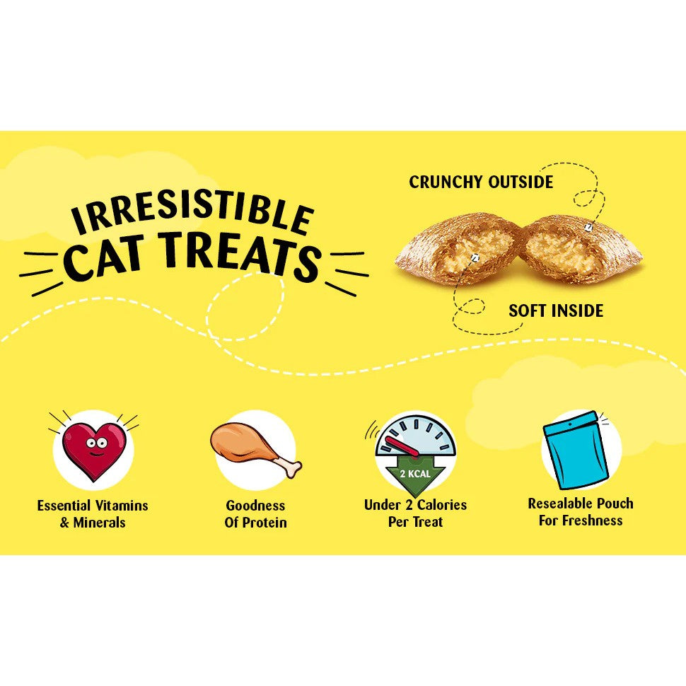 Temptations Tasty Flavors Cat Treats 75g - Crunchy & Soft Cat Snacks for Indoor & Outdoor Cats - Perfect for Training, Rewards & Bonding Time
