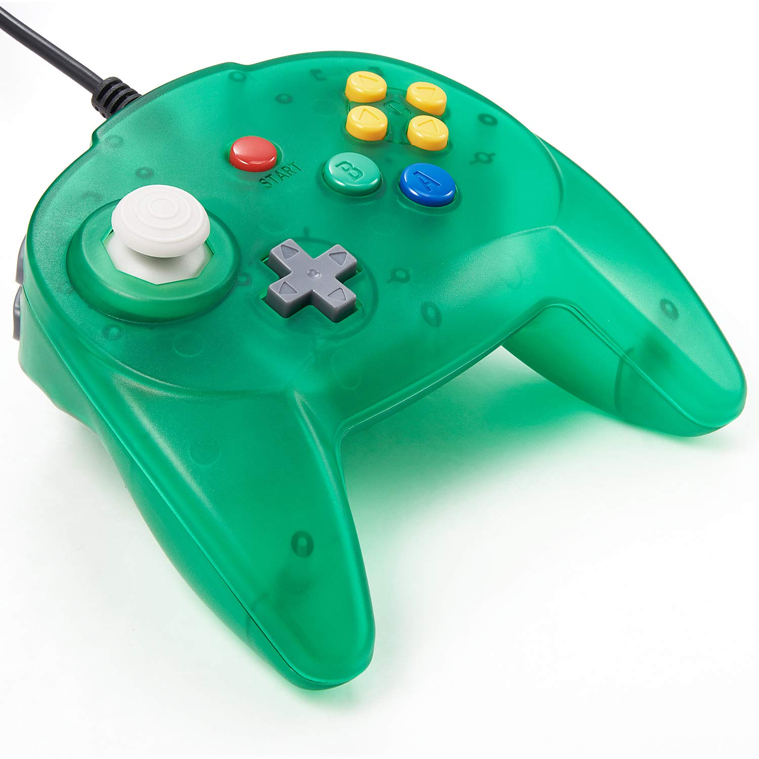 MODESLAB Classic N64 Controller - Wired 64-bit Gamepad Joystick for Nintendo 64 Console - Compatible with N64 Video Games System (Forest Green) - Perfect for Retro Gaming & Multiplayer Sessions