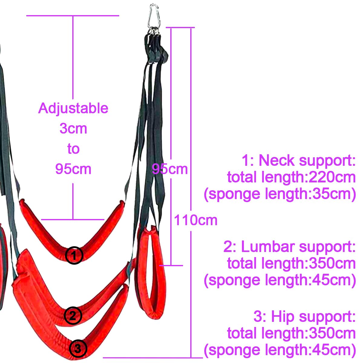 Premium Adult Sex Swing for Couples - Heavy Duty 400 lbs Capacity with Steel Triangle & Spring Support - Adjustable Bondage Restraints for Indoor Use - Perfect for Spicing Up Your Love Life & BDSM Play