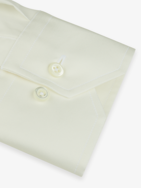Premium Ecru Fine Twill Shirt for Men - Classic Casual Button Down Shirt for Office, Date Night & Everyday Wear