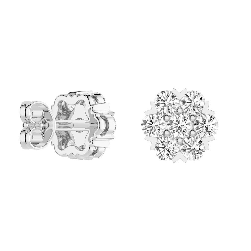 Classic Cluster Flower Moissanite Earrings for Women | Elegant Wedding, Anniversary & Party Jewelry Gift | Hypoallergenic & Durable