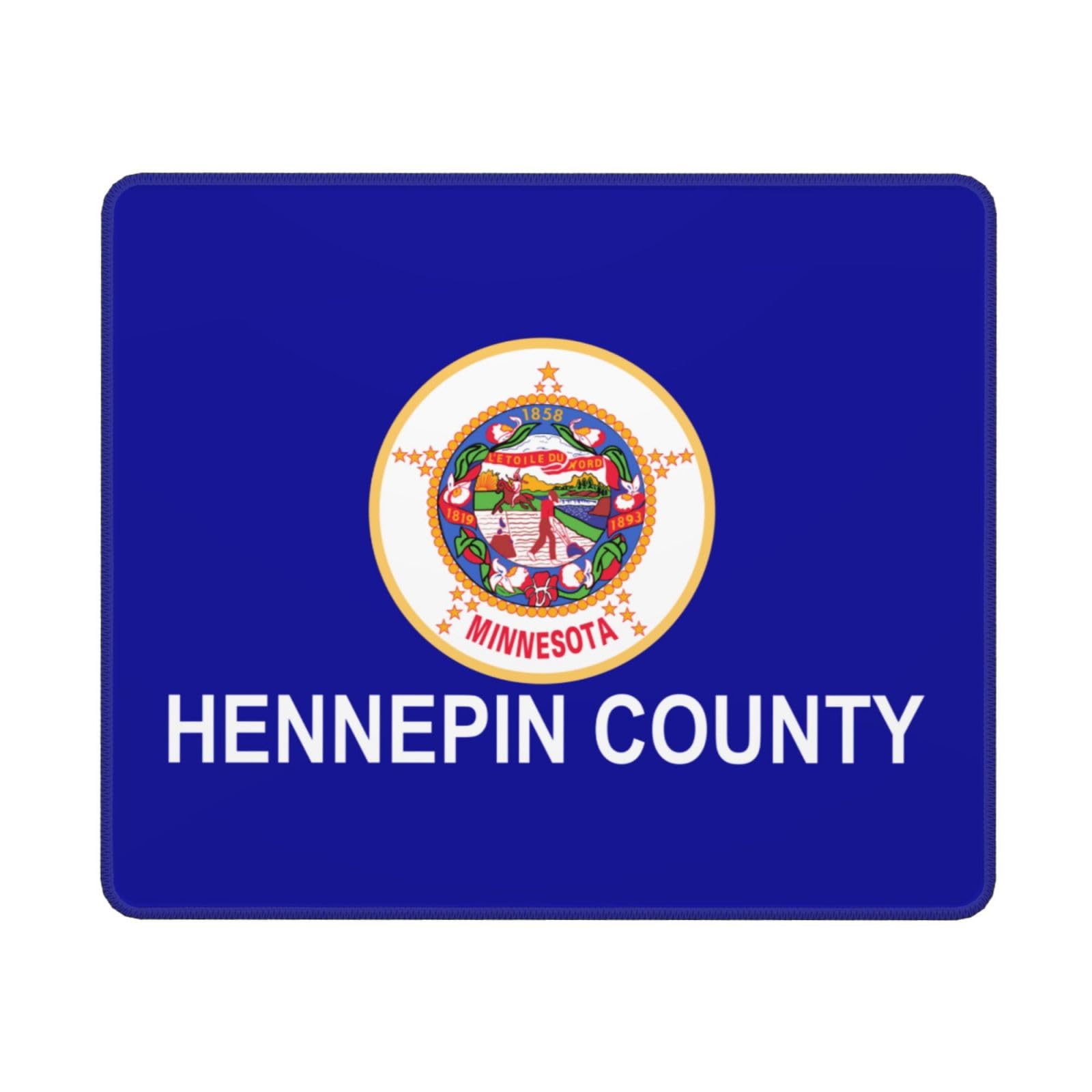 Hennepin County Minnesota Flag Mouse Pad - 10x12 Inch Waterproof Non-Slip Rubber Mousepad for Office, Laptop & Gaming | Perfect for Home, Work & School Desks
