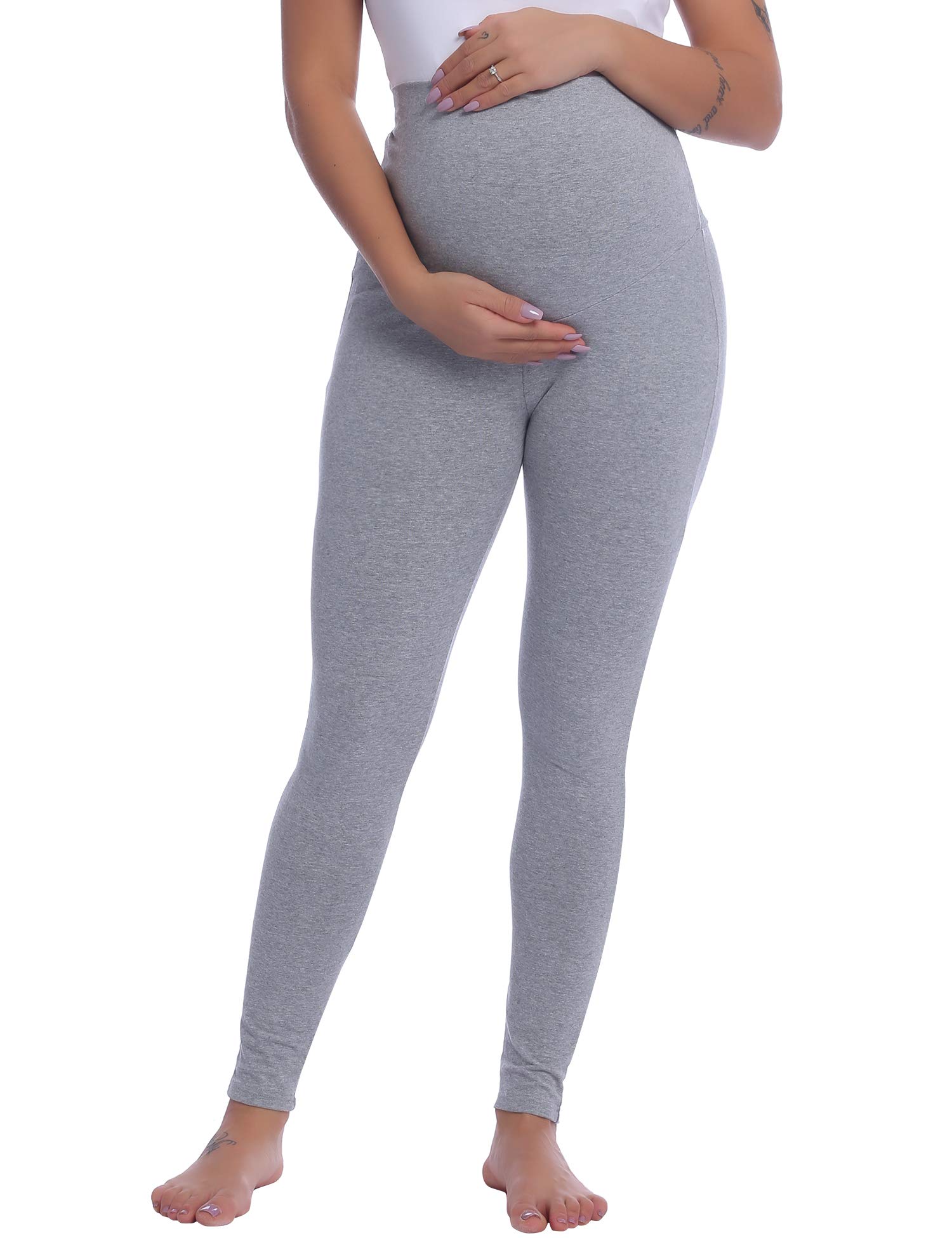 Joyaria Women's Cotton Maternity Leggings - Over The Belly Pregnancy Active Wear Pants for Yoga, Workout & Everyday Comfort (Sizes S-XXL) | Perfect for Prenatal Exercise, Lounging & Postpartum Recovery