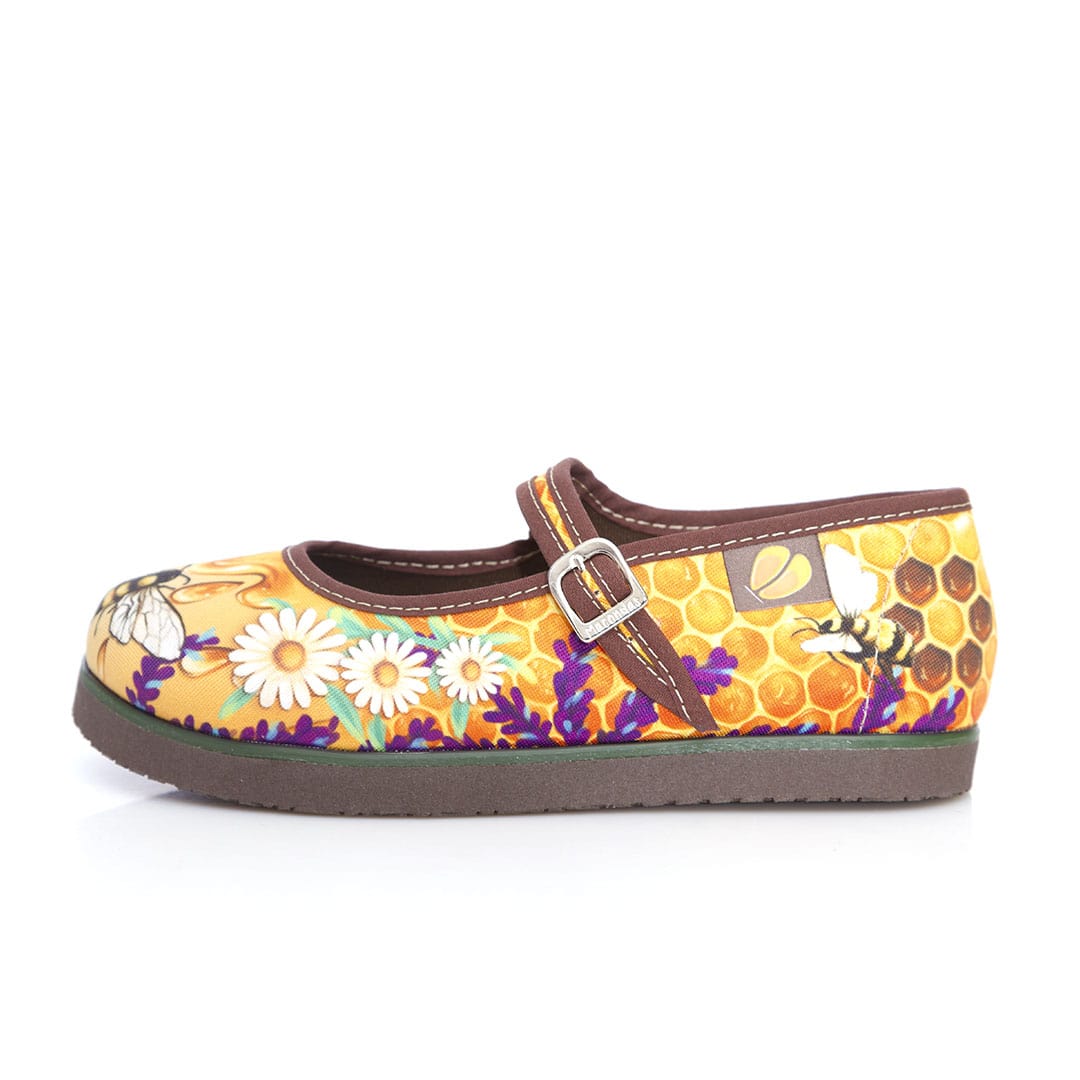 Maconditas® Bee Girls Shoes - Comfortable & Stylish Flats for Toddlers & Kids - Perfect for School, Playtime & Special Occasions