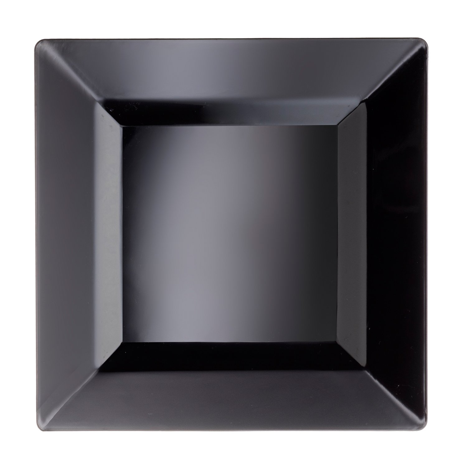 Premium 8-inch Black Classic Square Plates - Party Essentials N897017 (Case of 280) - Perfect for Weddings, Birthdays, and Catering Events