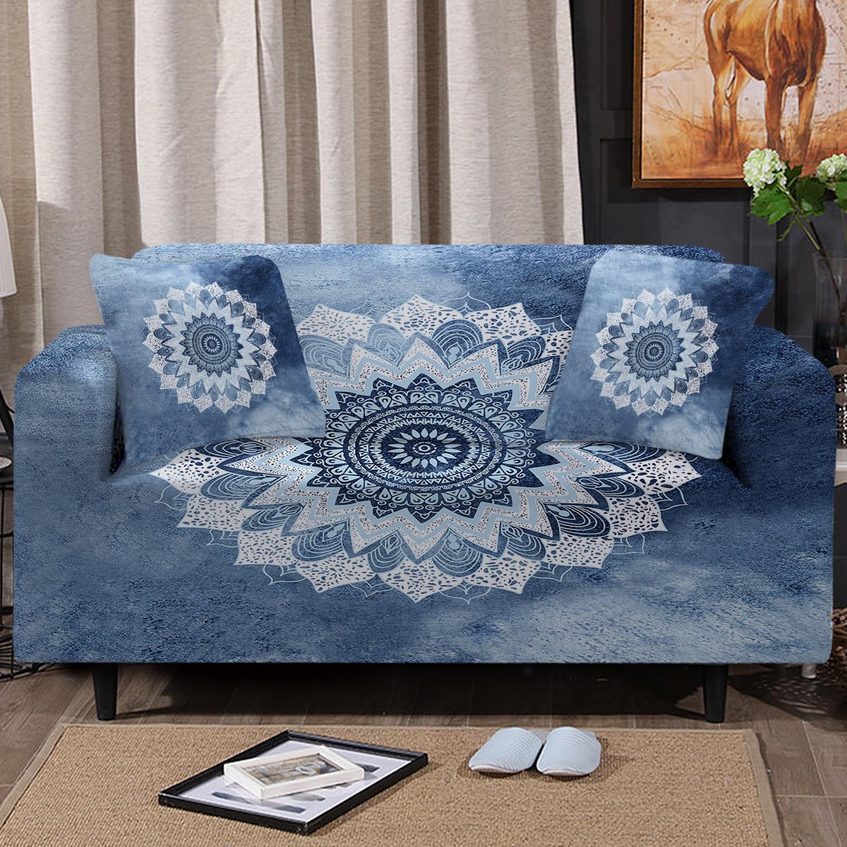 Bali Blue Waterproof Surf Couch Cover - Durable Outdoor Furniture Protector for Patio, Beach & Poolside Use