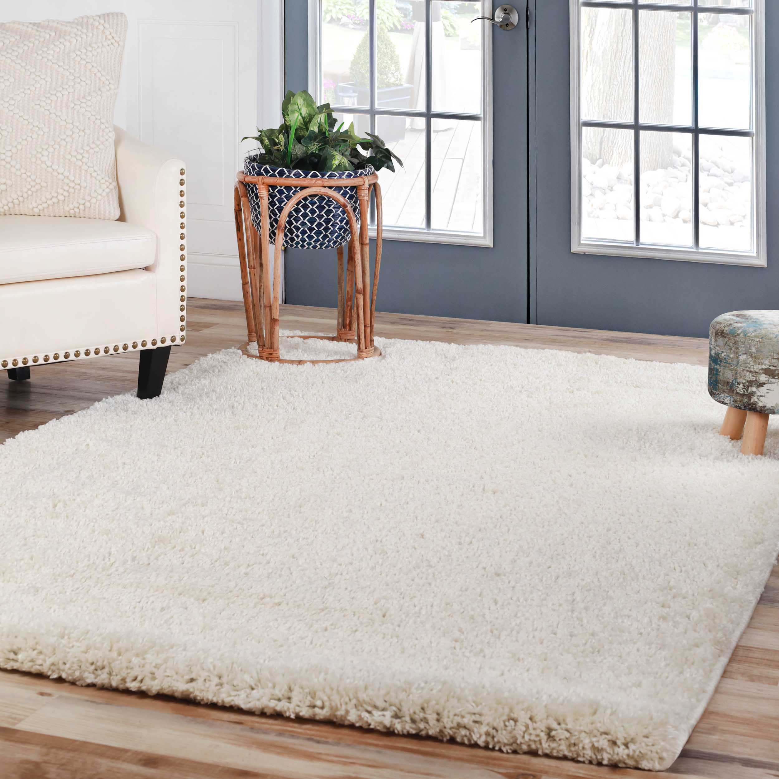 Berlin Solid Indoor Plush Shag Runner Rug - Soft Area Rug for Living Room, Bedroom, Nursery - Non-Slip Comfortable Floor Mat for Home Decor