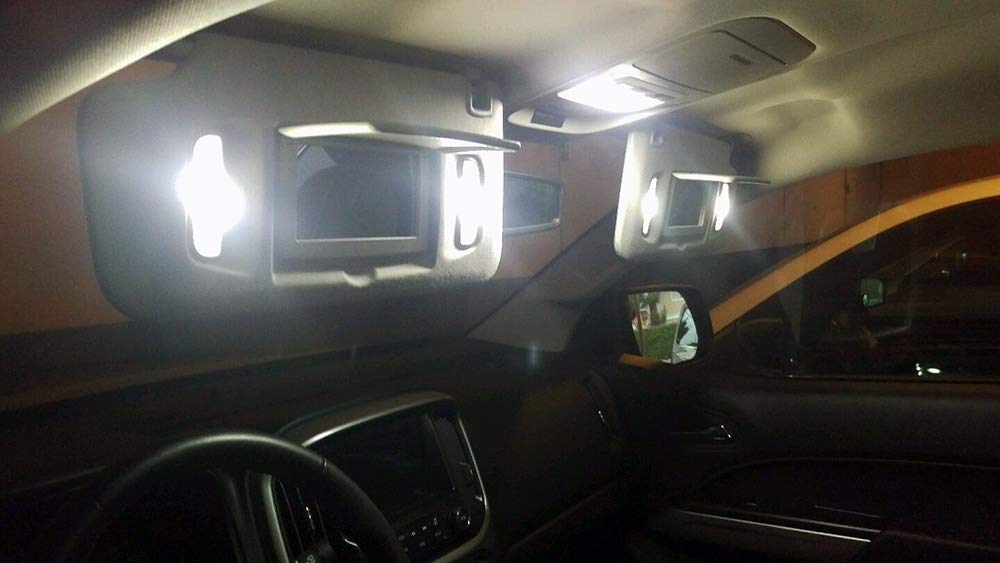 6000K White LED Interior Light Kit - 194 T10 6614F Bulbs for Car Map Dome Trunk Vanity Mirror License Plate Lights (14-Piece Set) - Perfect for Vehicle Interior Upgrades & Nighttime Visibility