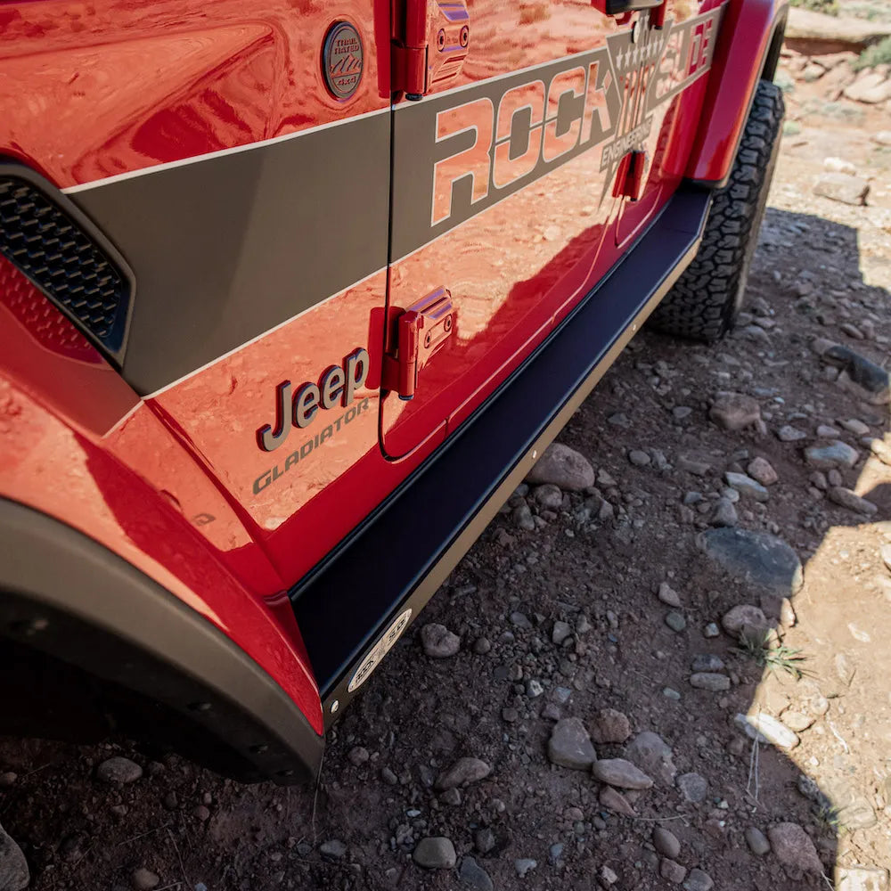 2024-2025 Jeep Gladiator JT Rock Slider Steps - 3rd Gen Heavy Duty Off-Road Side Steps by Rock Slide Engineering | Perfect for Trail Riding & Rock Crawling Adventures