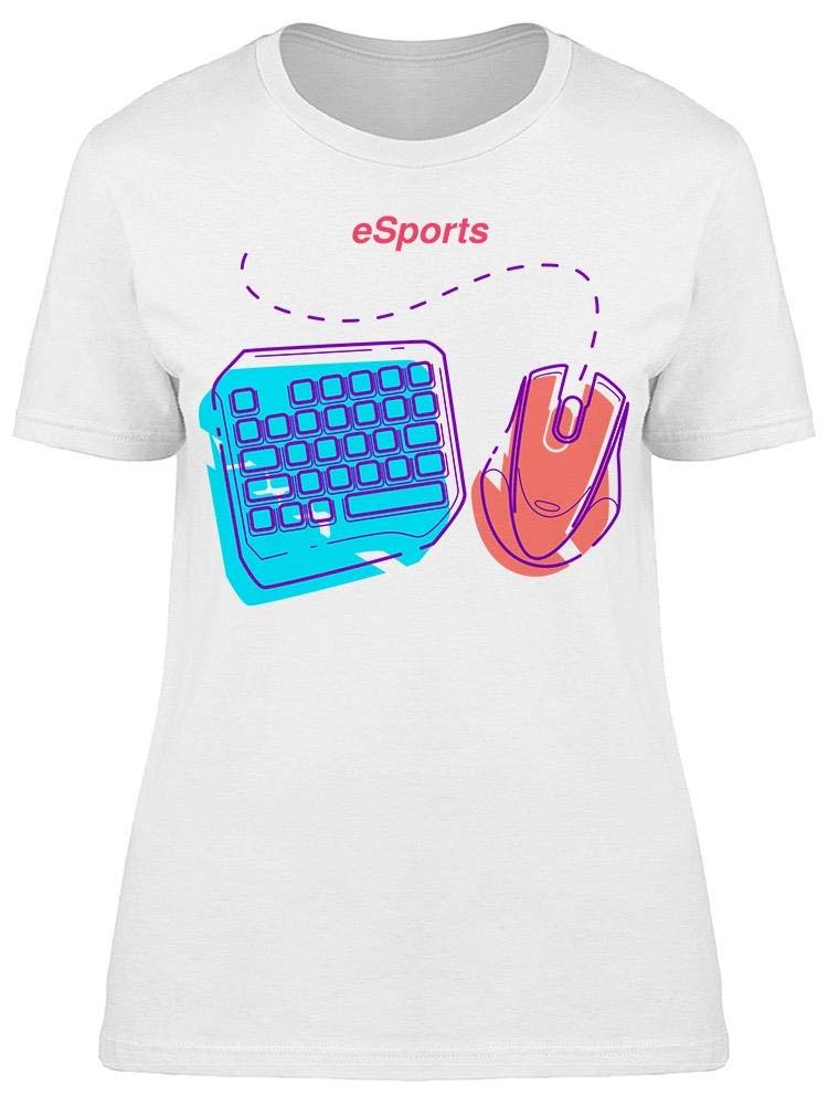 Gaming Keyboard and Mouse T-Shirt for Women - Stylish Gamer Tee for PC, Console & Esports Enthusiasts