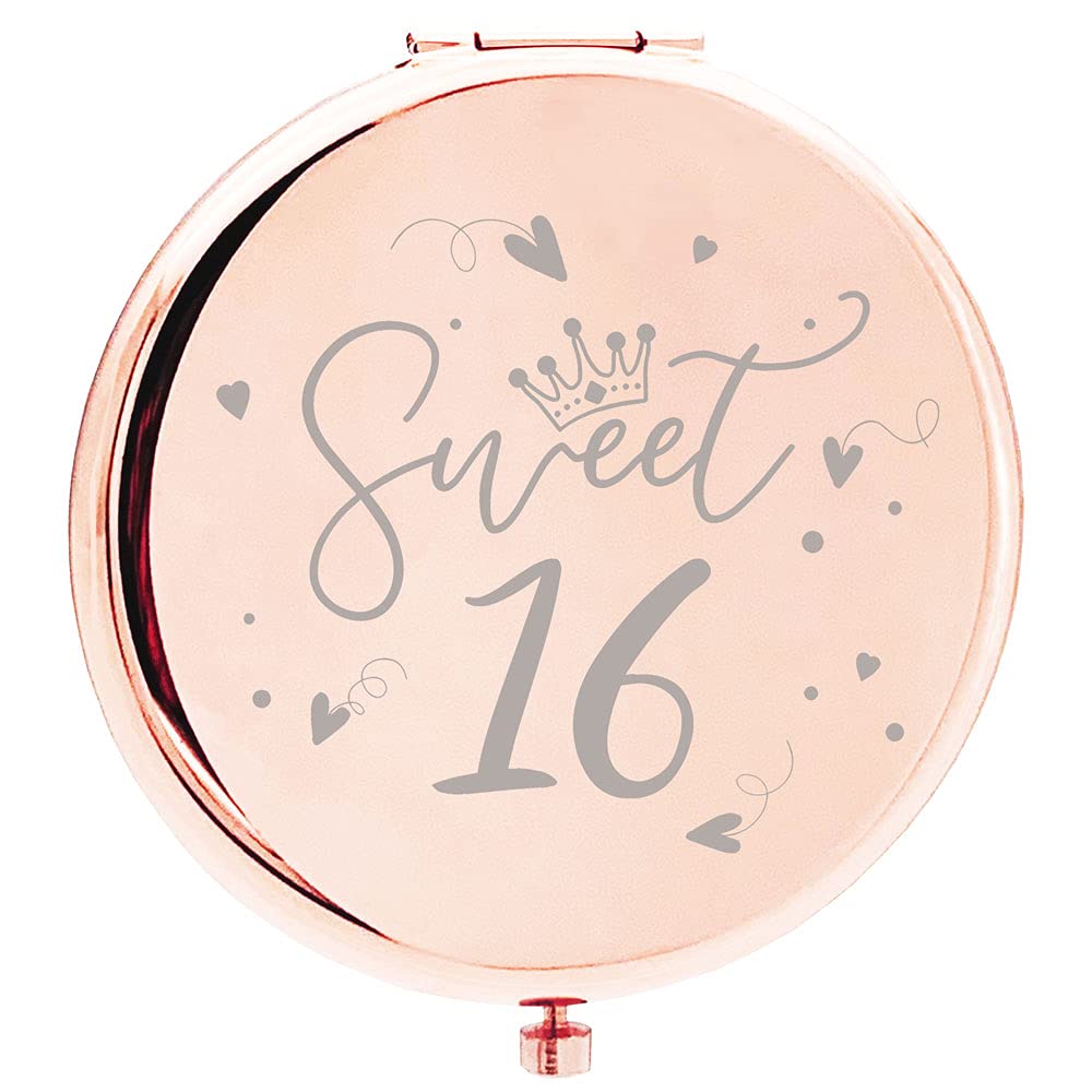 Sweet 16 Birthday Gift for Teen Daughter - Elegant Compact Mirror - Perfect Sweet Sixteen Present for 16th Birthday Celebrations, Graduation, or Special Occasions