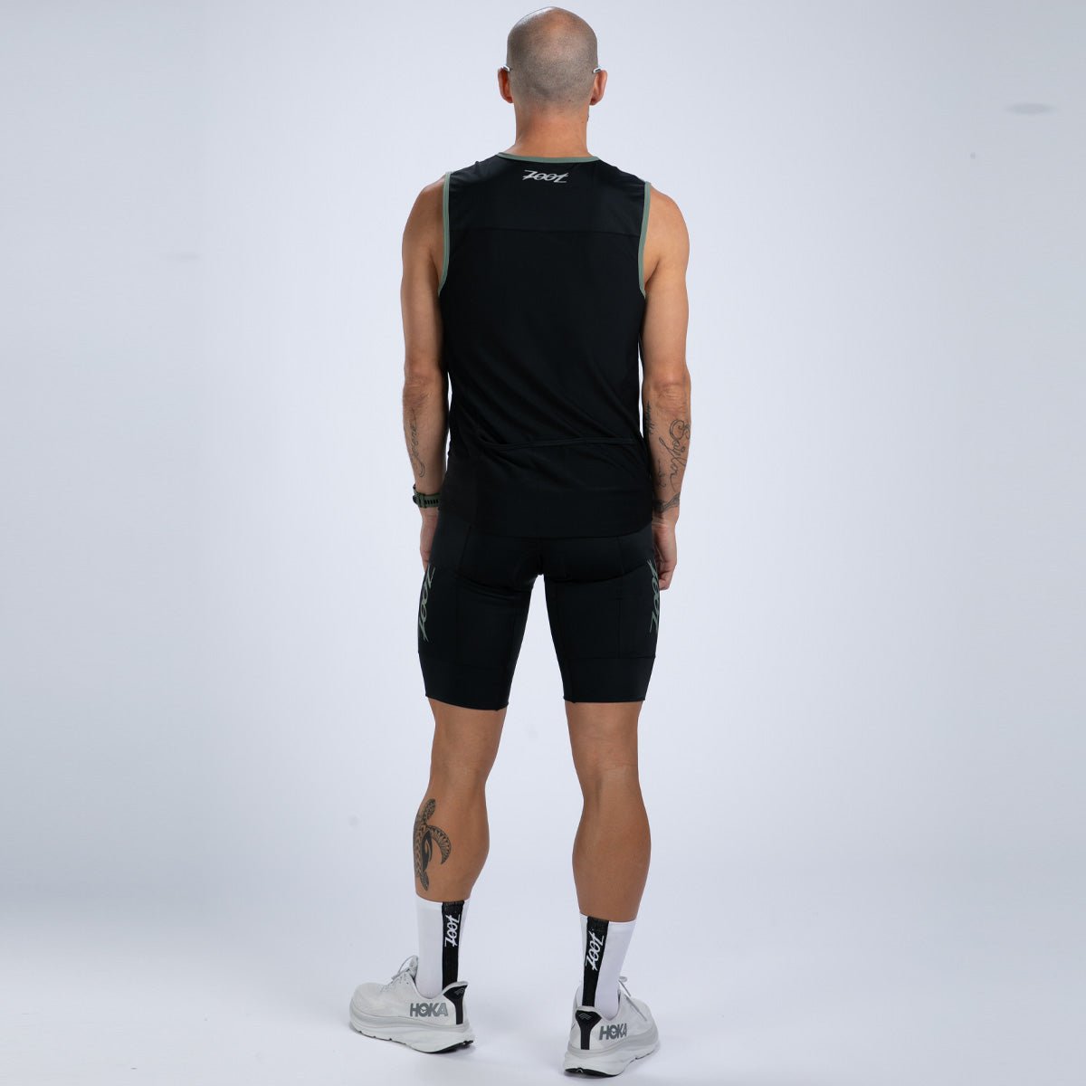 Men's Core Tri Tank - Army Green | Breathable Workout Shirt for Running, Gym & Training | Comfortable Athletic Performance Top