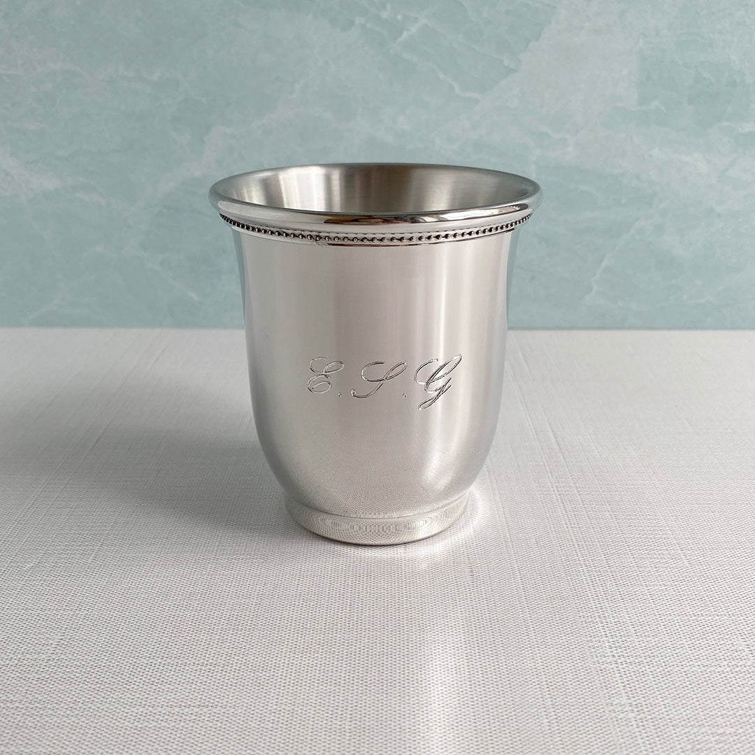 9oz Pewter Georgia Julep Cup - Classic Southern Mint Julep Drinking Vessel for Bourbon Cocktails & Home Bar Decor