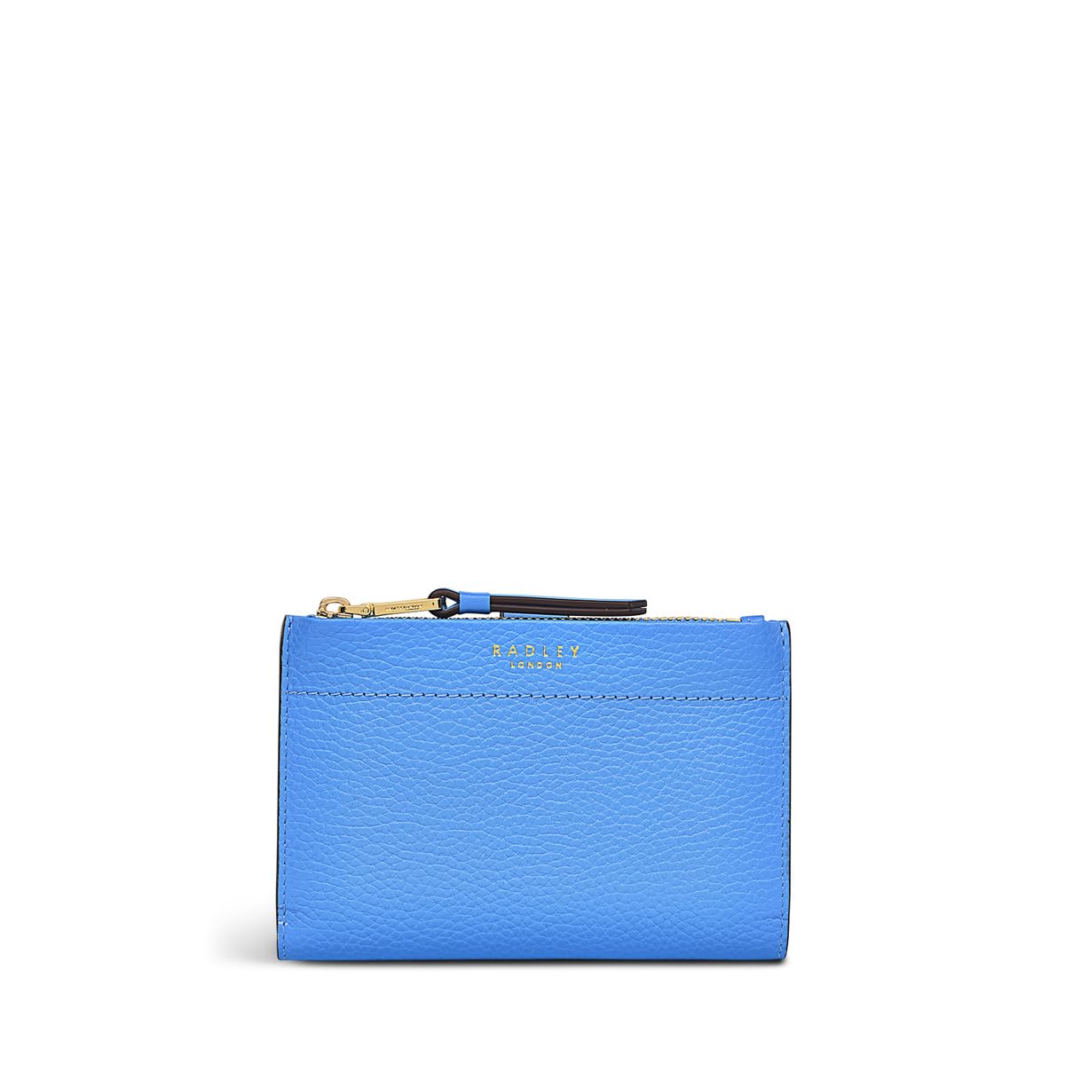 RADLEY London Rivington Genuine Leather Medium Bifold Wallet for Women - Multi-Card Holder with Zipper Pocket | Slim RFID Blocking Wallet in Azure Blue | Perfect Gift for Mother's Day, Travel & Everyday Use