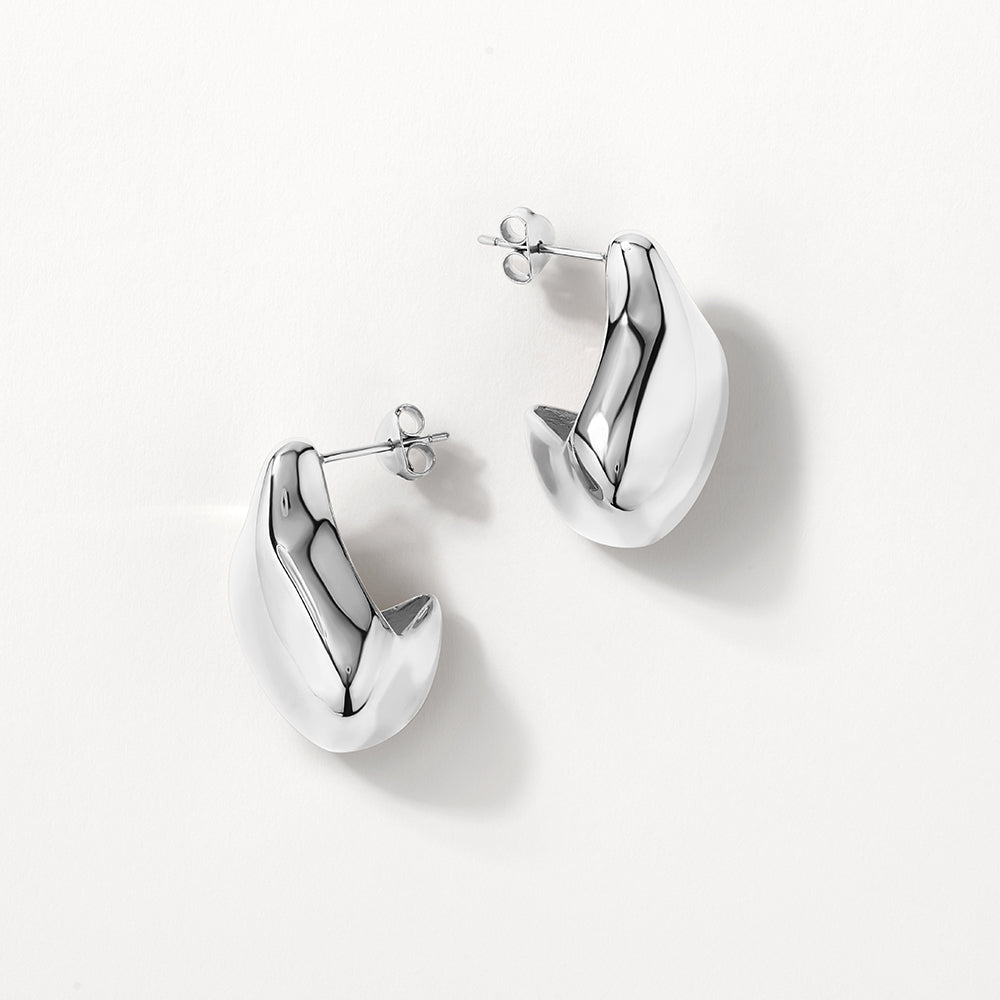 Organic Silver Drop Earrings for Women | Hypoallergenic & Lightweight | Perfect for Weddings, Parties & Everyday Wear