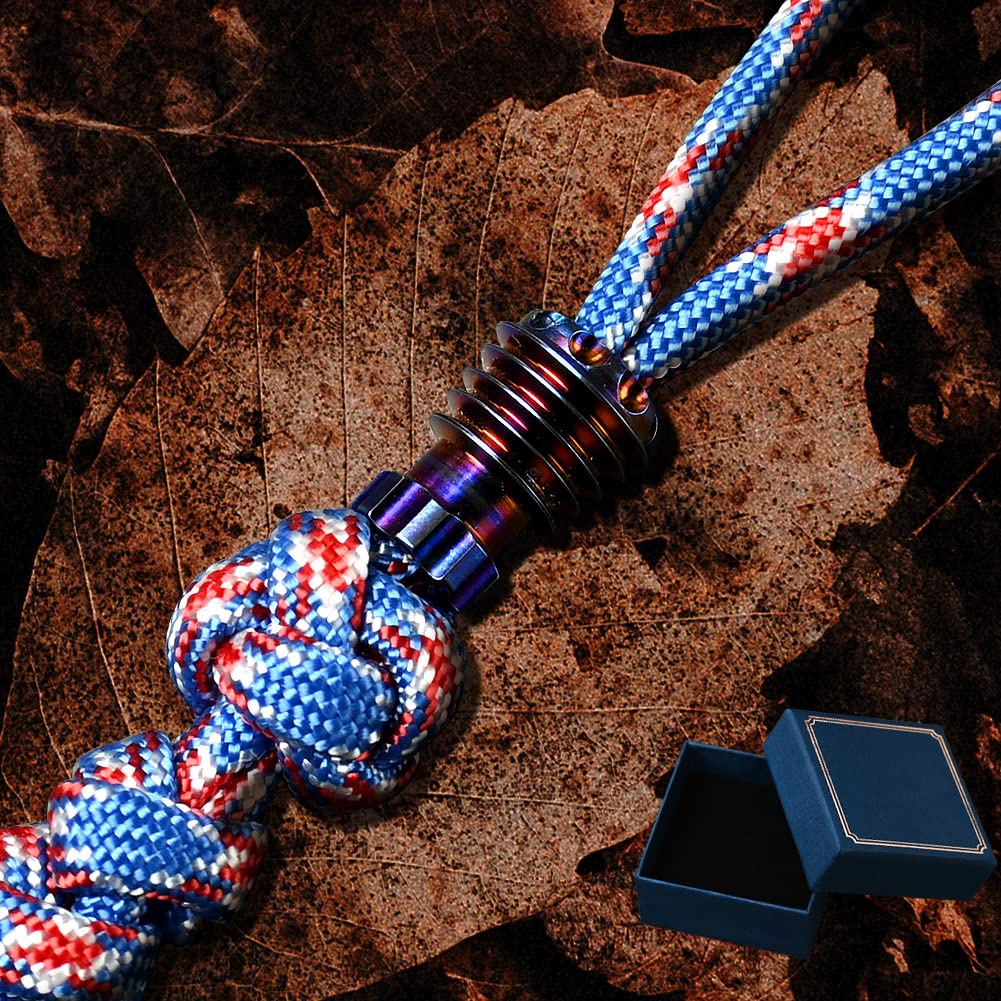 Titanium Beads for EDC Lanyards - TC4 Torpedo Beads for Knives & Keychains | Outdoor & Survival Gear