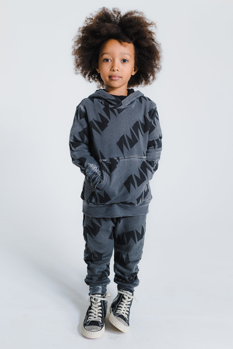 Nununu Dyed Graphite Boys' Sweatshirt - Comfortable & Stylish Pullover Hoodie for Kids | Perfect for School, Playdates & Outdoor Activities