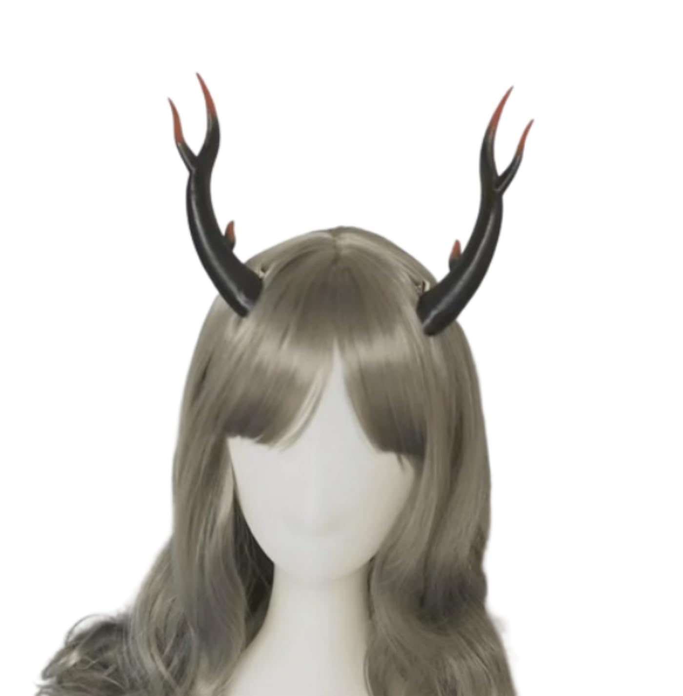 Gothic Devil Horns Hair Clips - Black & Red Halloween Hair Accessories for Kids & Adults (6.7 Inch) - Perfect for Cosplay, Costume Parties & Spooky Events