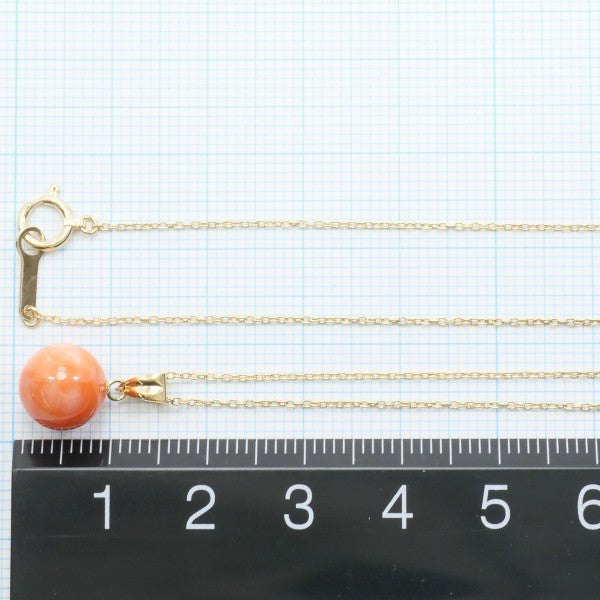 18K Yellow Gold Coral Necklace for Women - Elegant Handmade Jewelry Gift for Birthday, Anniversary & Special Occasions