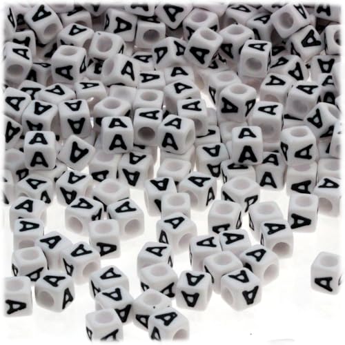 White with Black Text Letter A