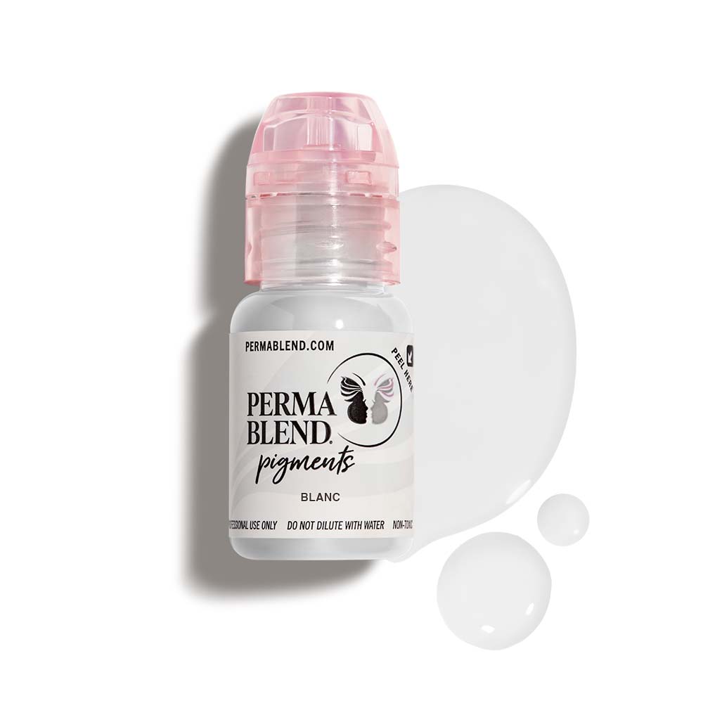 Perma Blend Blanc Pigment - Professional Tattoo Ink for Vibrant White Tattoos - Perfect for Tattoo Artists & Permanent Makeup - Ideal for Cover-Ups & Highlighting