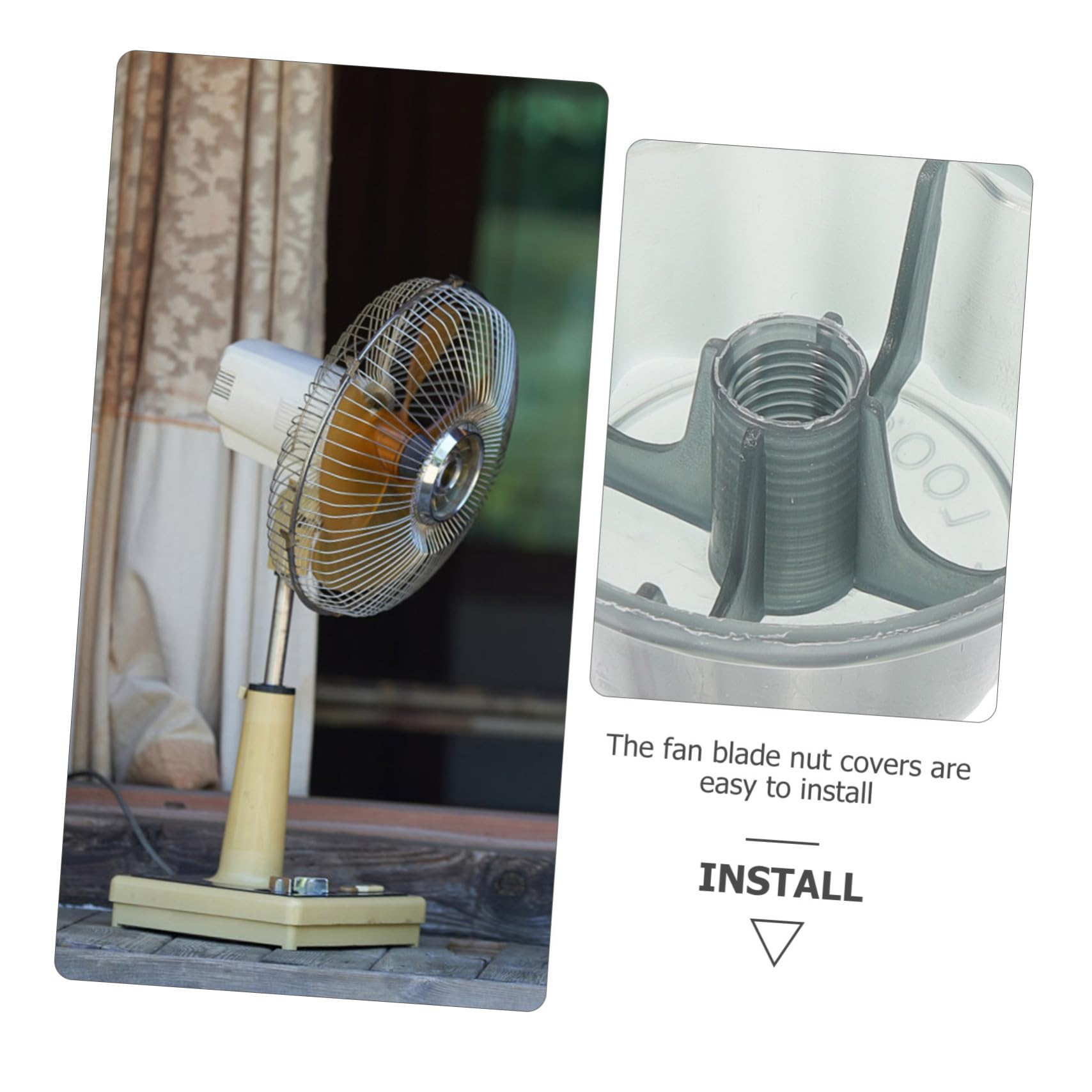 5pcs Fan Blade Nut Cover Replacement for Electric Table & Floor Pedestal Fans - Durable Accessories for Home, Office, and Outdoor Cooling