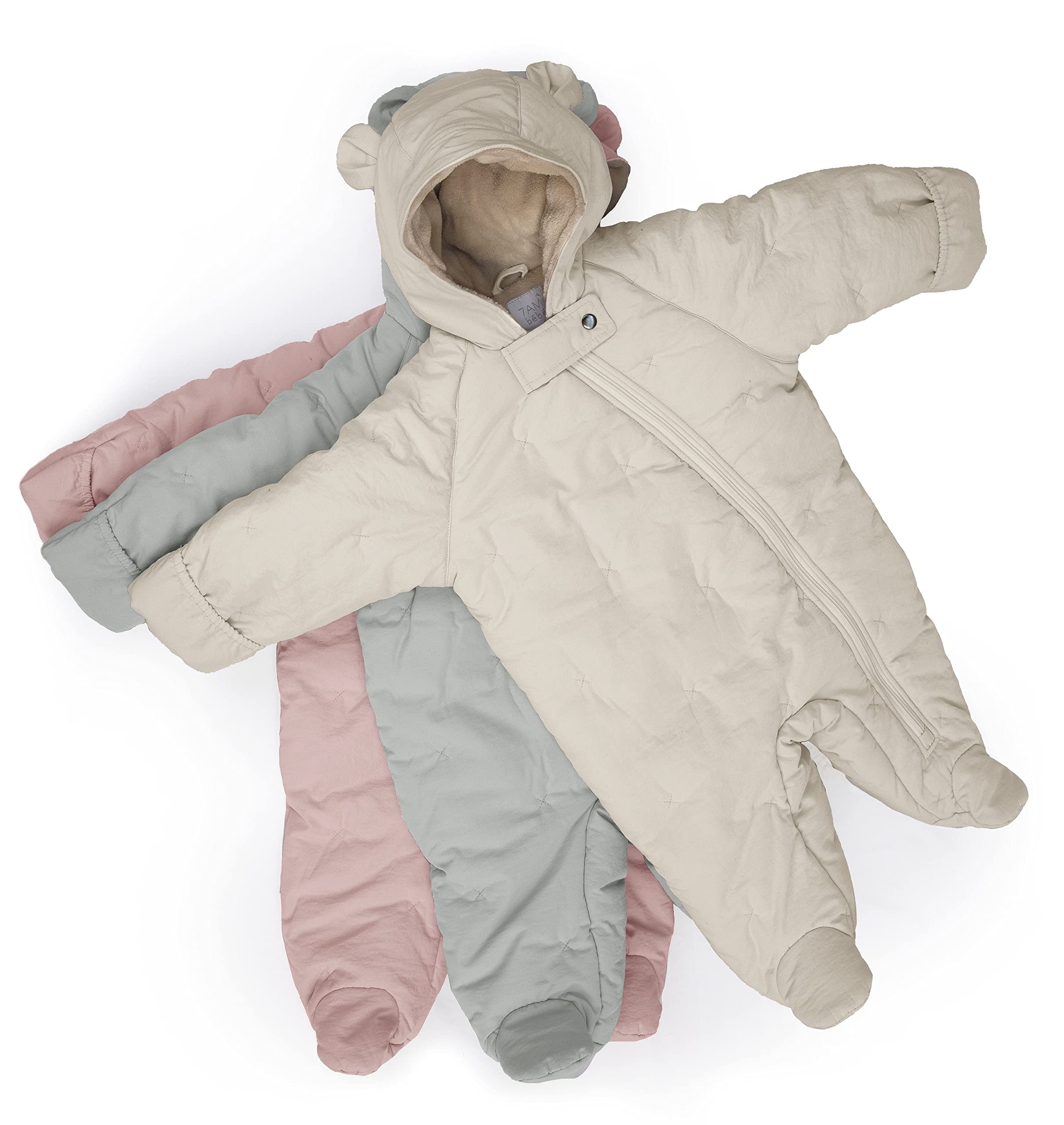 7AM Enfant Baby Jumpsuit Coat - Airy Zipper Jumpsuit for Boys & Girls | Water Repellent, Soft Cotton, Warm Winter Wear | Perfect for Outdoor Play, Stroller Walks & Cold Weather Protection