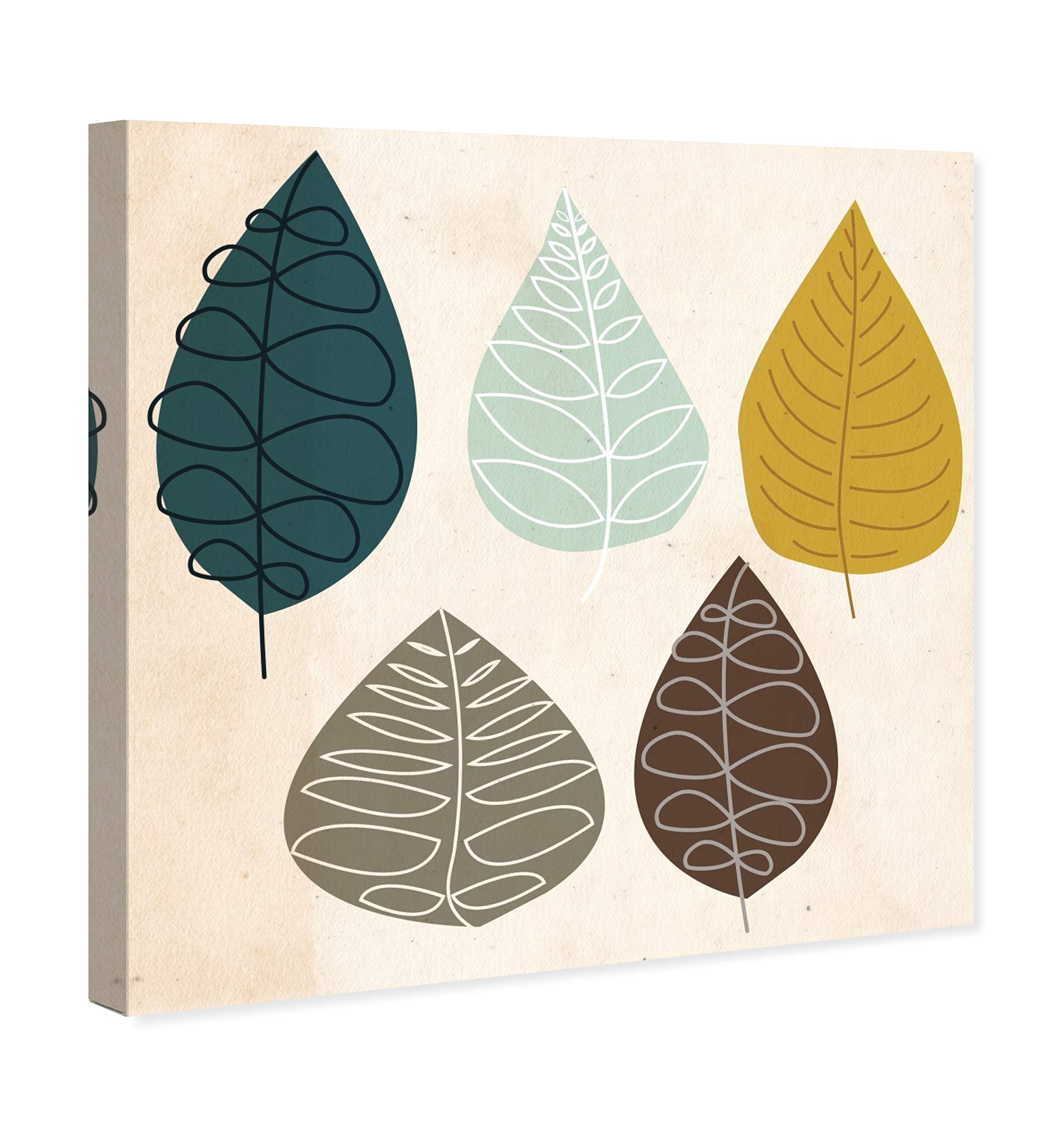 Oliver Gal Artist Co. 'World in a Leaf' Botanical Wall Art Canvas Print - 16x16 Inch Green & Brown Nature Inspired Home Decor - Perfect for Living Room, Bedroom or Office Wall Decoration