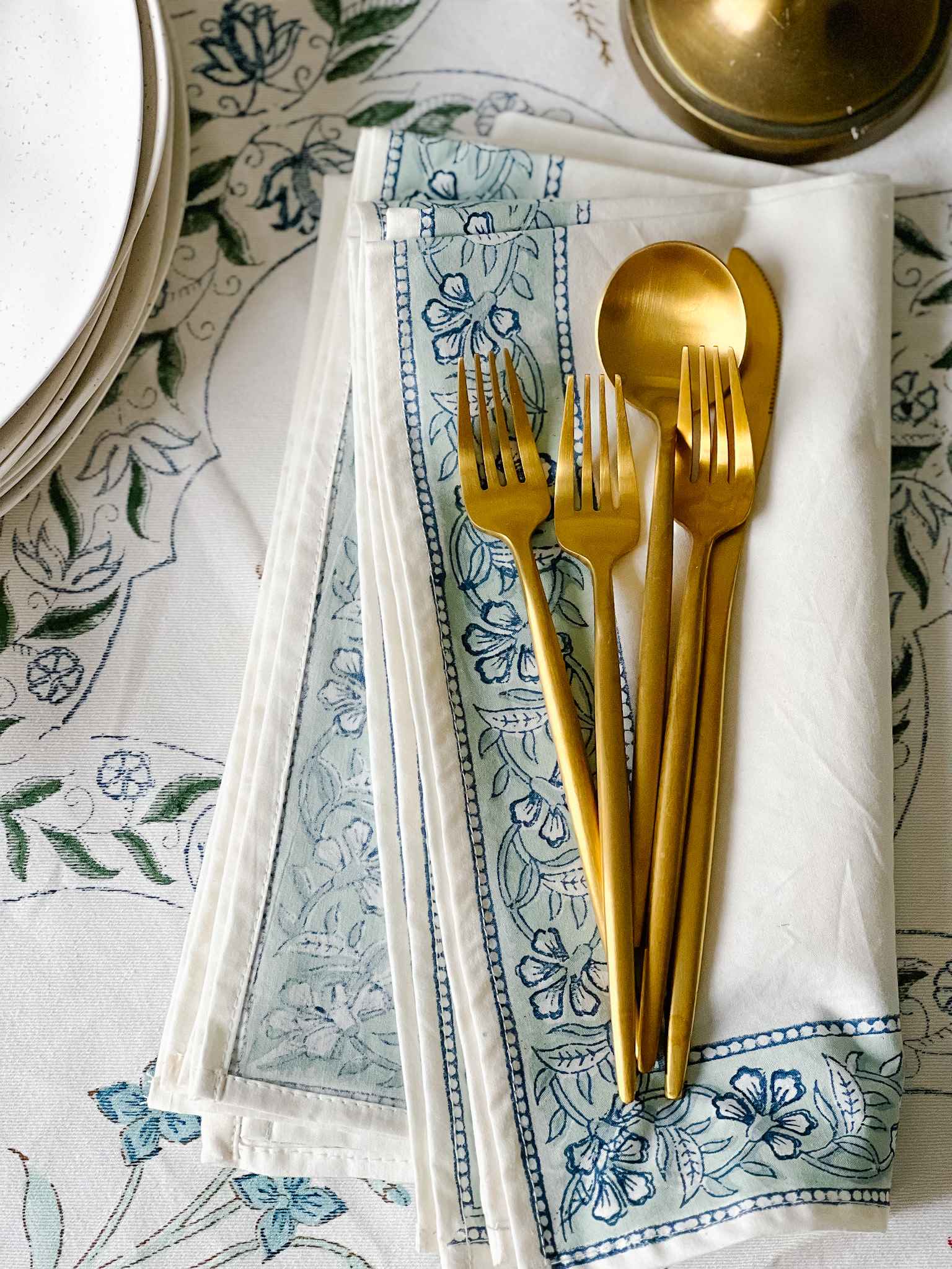 Premium Fatima Napkins Set of 4 - 100% Cotton Decorative Table Napkins for Dinner Parties, Weddings & Home Decor