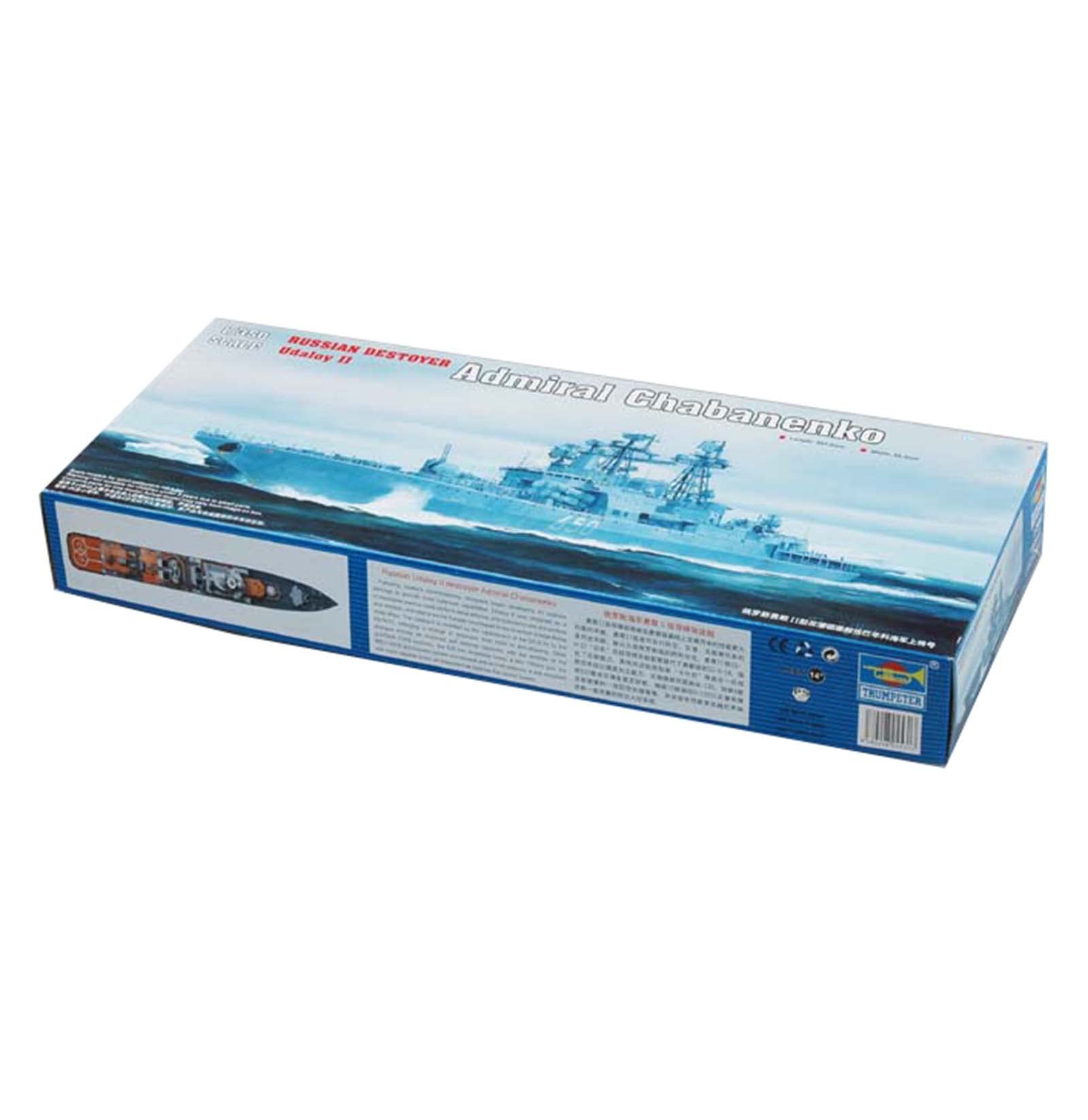 Russian Udaloy II Class Destroyer Admiral Chabanenko 1/350 Scale Plastic Model Kit - 18.4 Inch DIY Warship Building Set for Adults & Hobbyists - Perfect for Military Collectors, Naval History Enthusiasts and Model Ship Display