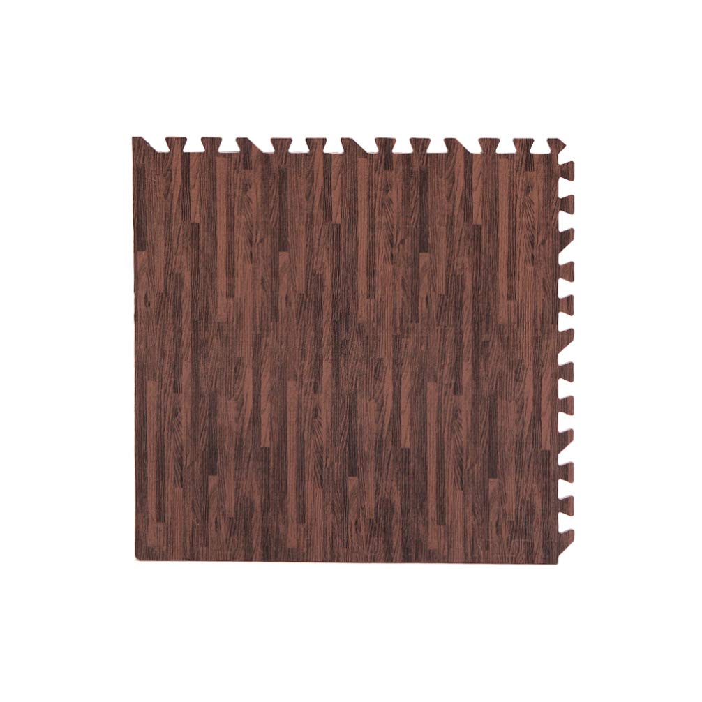 Garneck 30cm x 30cm Wood Grain EVA Exercise Mat - Non-Slip Yoga Mat, Gym Floor Mat for Home Workouts, Pilates & Fitness Training - Perfect for Yoga Studios, Home Gyms & Exercise Rooms