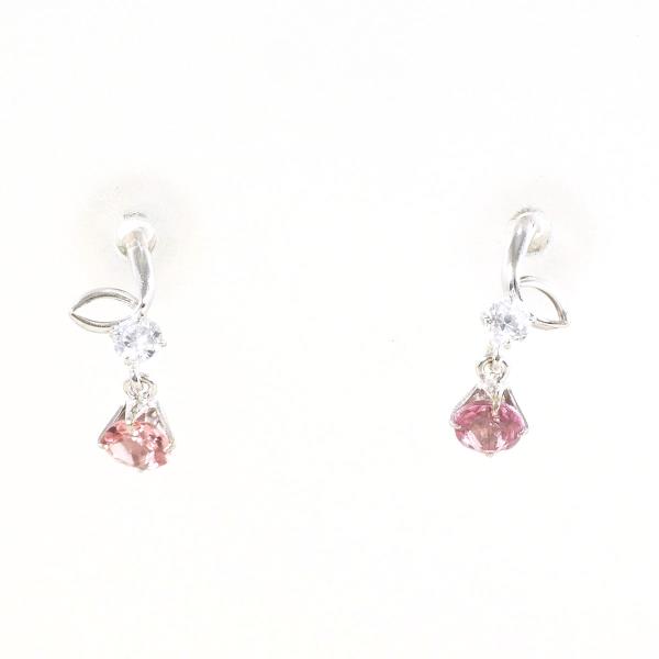14K White Gold Pink Tourmaline & Zirconia Stud Earrings for Women - Elegant Jewelry Gift for Birthday, Anniversary & Special Occasions