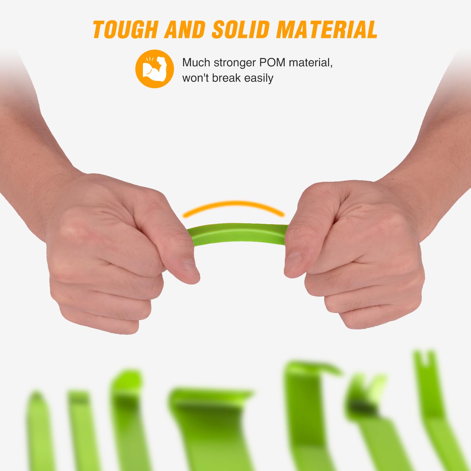 GOOACC 8PCS Auto Trim Removal Tool Kit - No Scratch Car Audio Dash Panel & Window Molding Fastener Remover Set (Green) | Perfect for Car Interior Repair, DIY Auto Detailing & Professional Installation