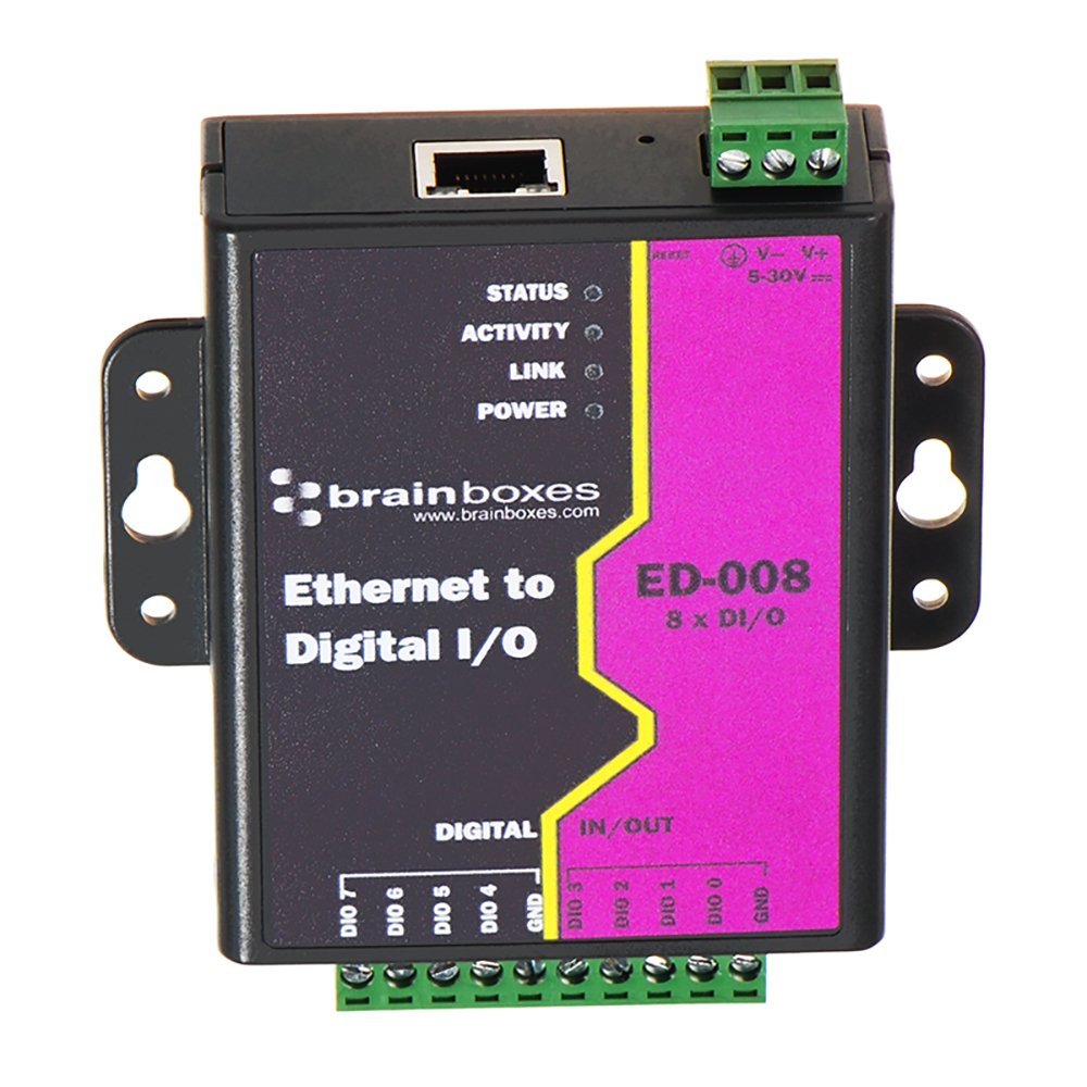Ethernet to 8 Digital IO Lines Converter - ED-008 | Industrial Automation & IoT Device Control Solution