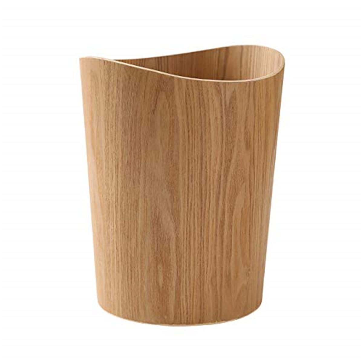 2.3 Gallon Japanese-Style Natural Wood Trash Can - Lightweight & Sturdy Round Waste Basket for Home, Office, Kitchen, Bedroom, Under Desk, Kids Room & Hotel - Eco-Friendly Home Decor & Waste Management Solution (Light Wood) - Perfect for Small Spaces, Minimalist Decor & Daily Trash Disposal