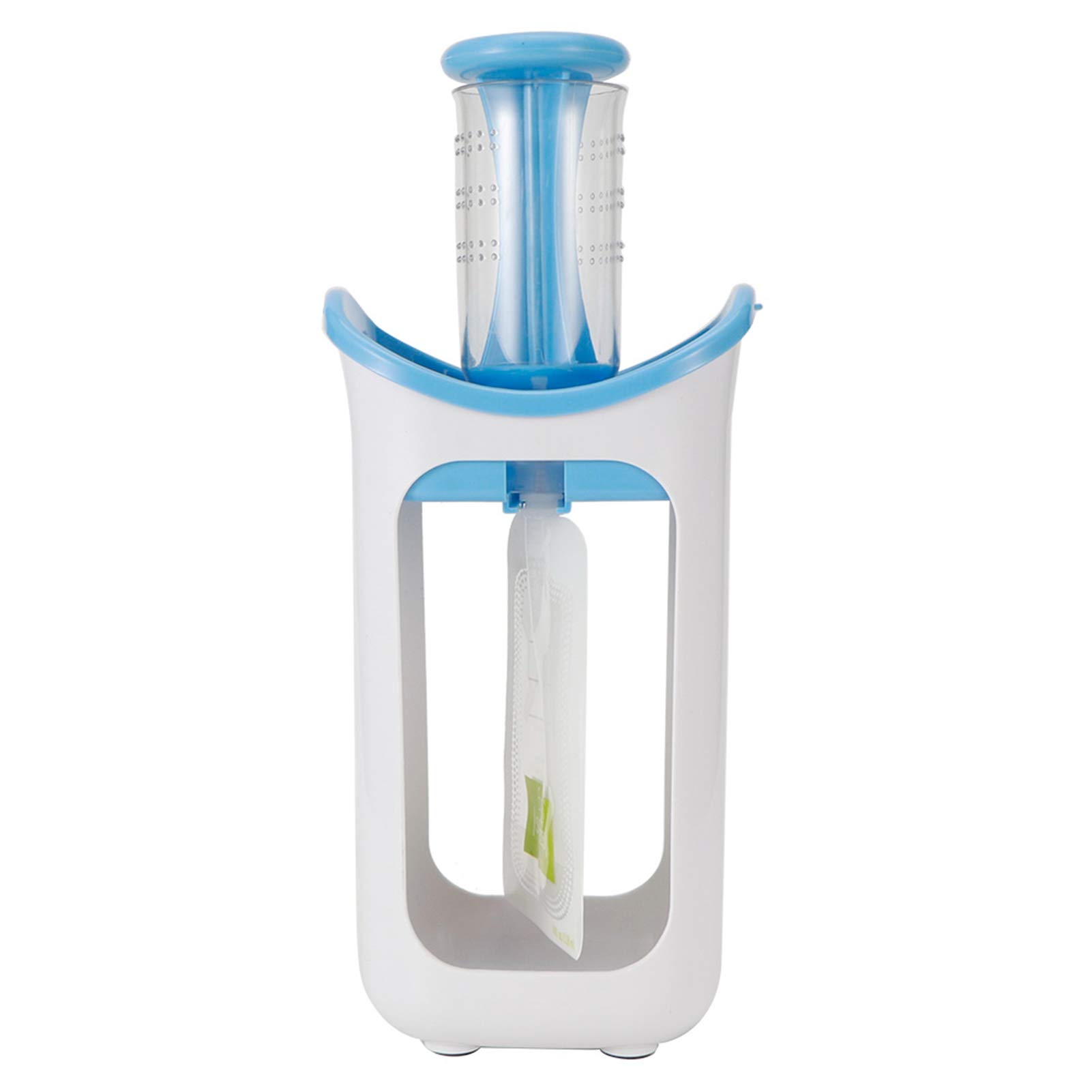 Portable Fruit Puree Squeezer Station - Food Pouches Filling System for Home Kitchen | Easy Baby Food Maker & Snack Packing Tool | Perfect for Meal Prep, Toddler Snacks & On-the-Go Nutrition (Blue)