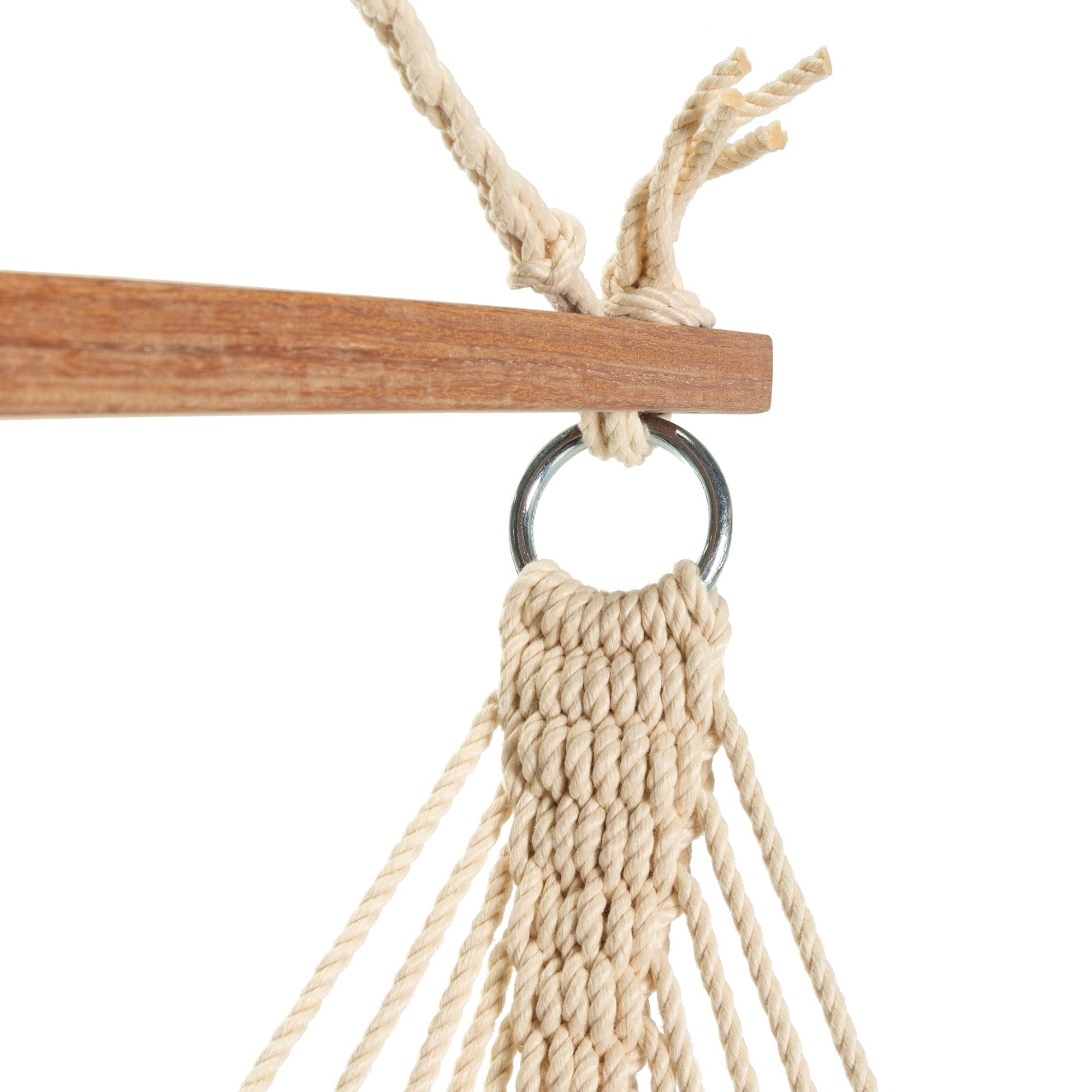 Hatteras Hammocks Cast Ash Sunbrella Tufted Single Swing - 300 LB Weight Capacity - Handcrafted in USA - Indoor & Outdoor Hanging Chair for Patio, Garden, or Backyard Relaxation