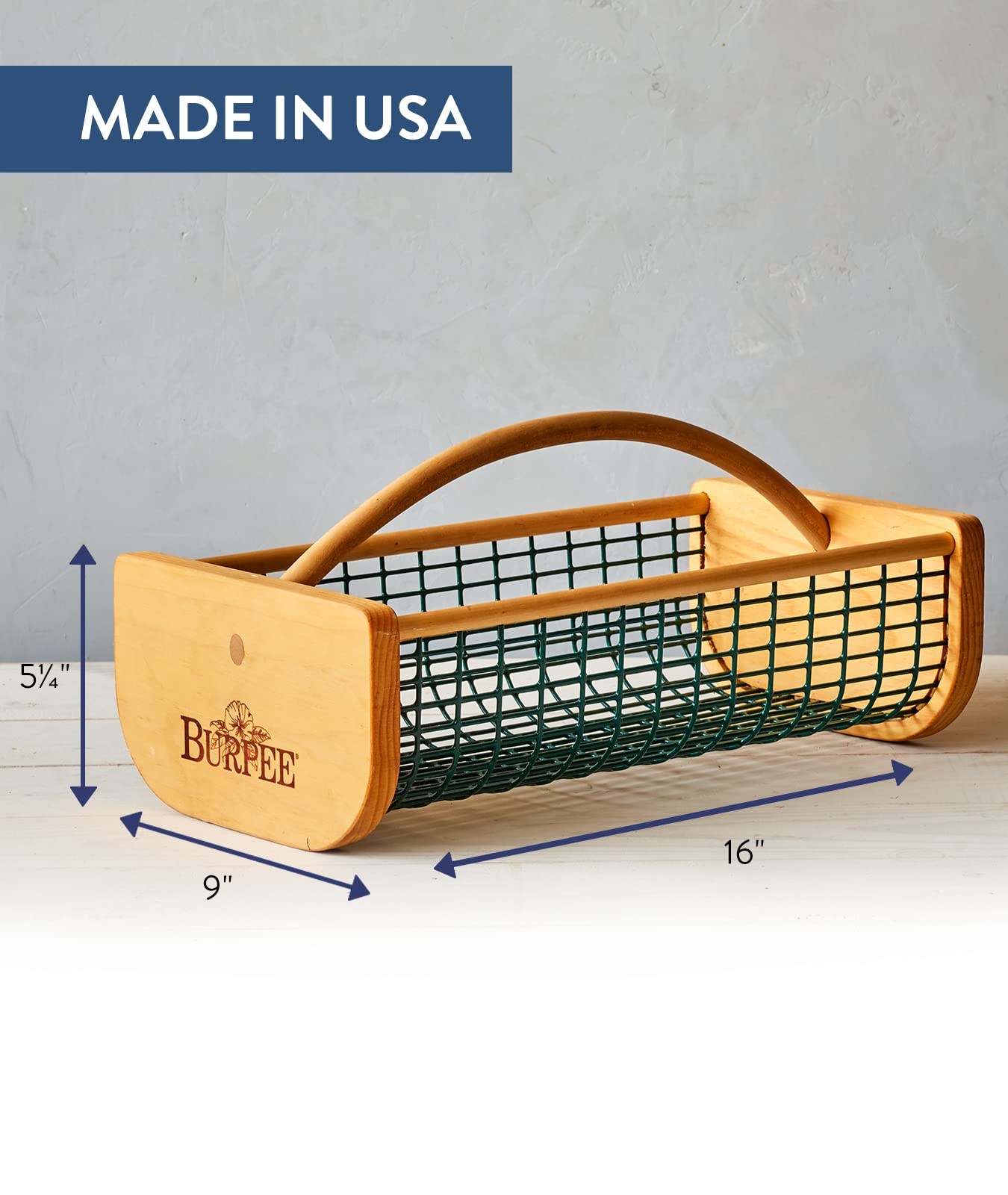 Burpee Medium Garden Hod - Durable Harvesting Basket for Fresh Fruits & Vegetables - Ideal for Kitchen, Farmers Market & Outdoor Gardening